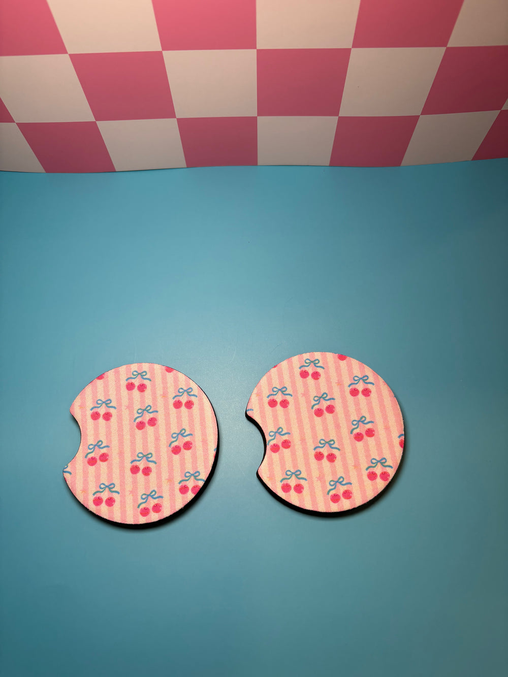 Cherries - Car Coaster (Pack of 2)