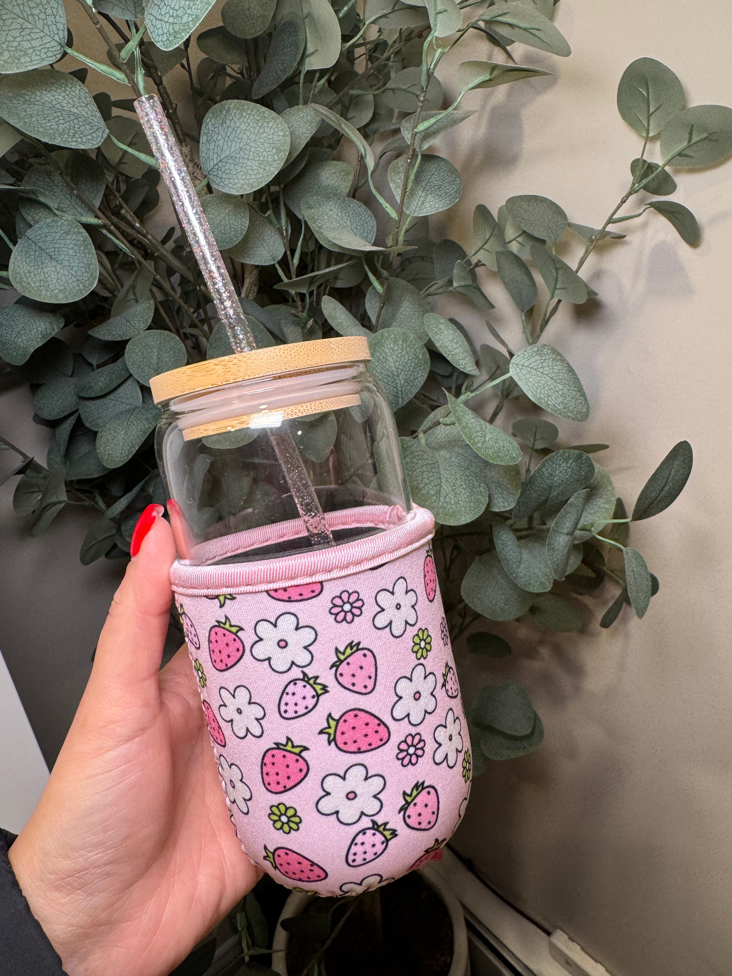 Small Strawberries - Cup Koozie