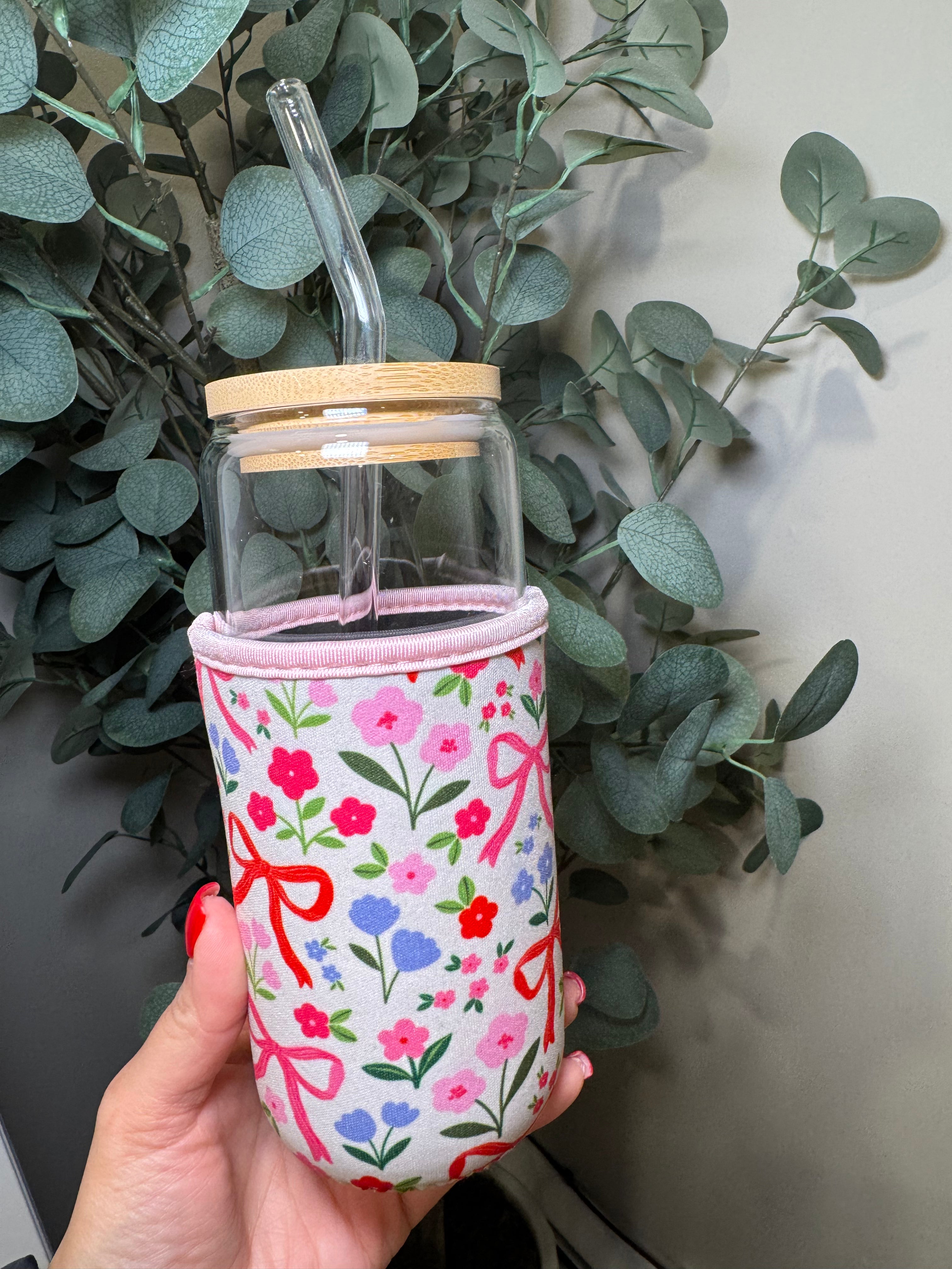 Large Bows & Flowers - Cup Koozie