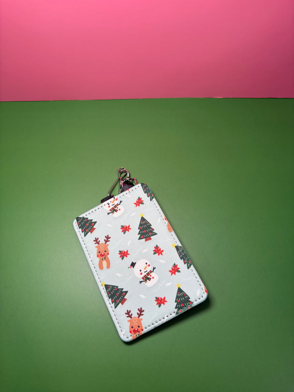 Snowman, Reindeer & Trees - ID Badge Holder with Lanyard