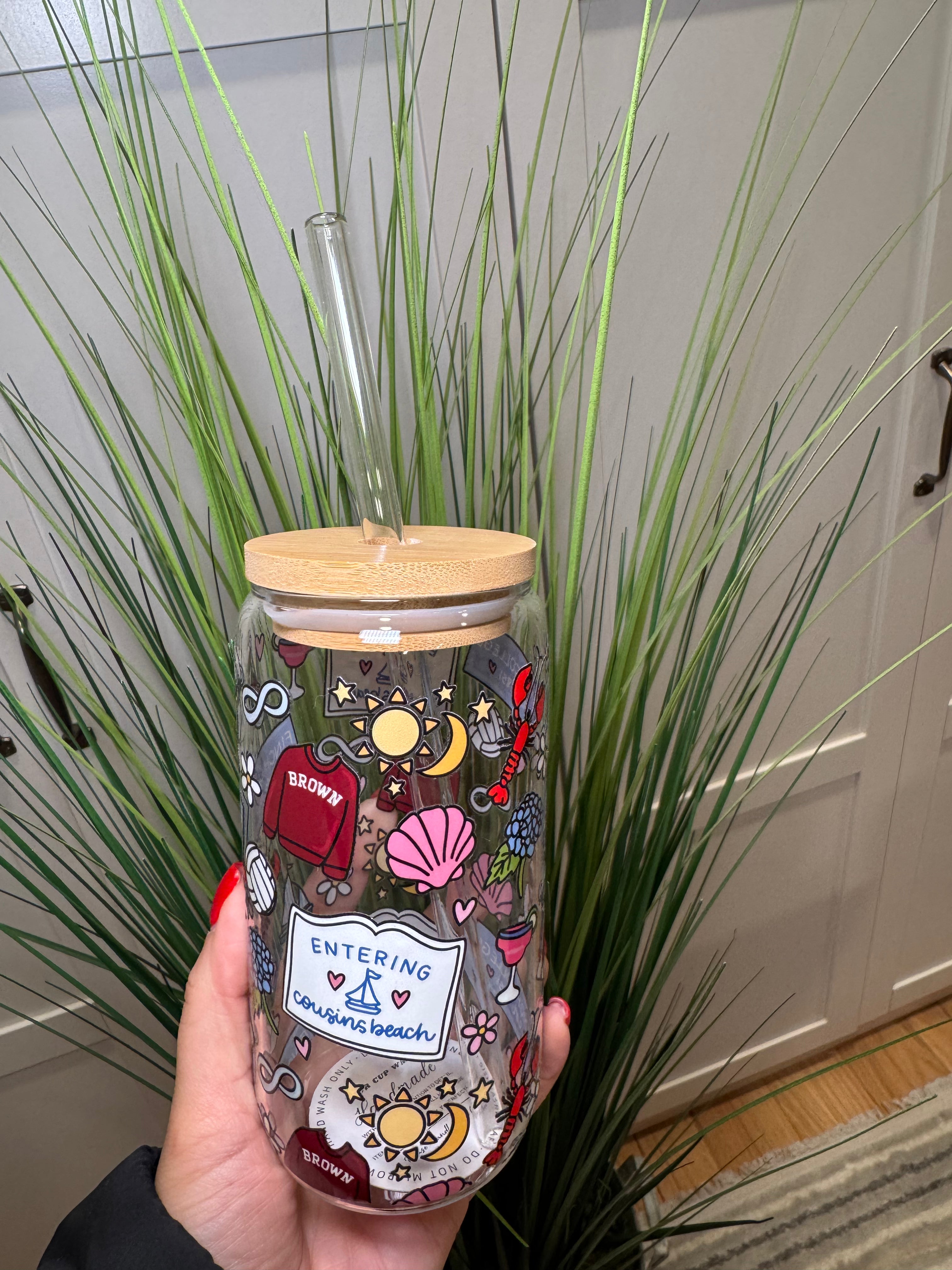 The Summer I Turned Pretty Inspired - 16 Oz Glass Can – Hand wash only