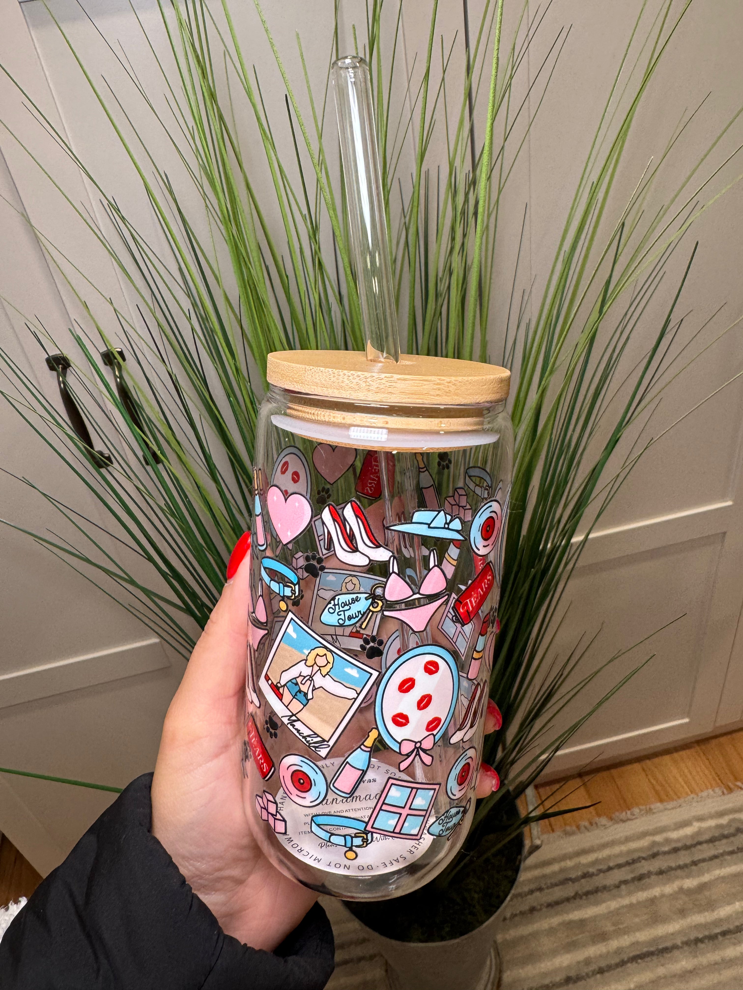 Sabrina Carpenter Inspired Manchild - 16 Oz Glass Can – Hand wash only