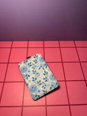 Blue Floral - ID Badge Holder with Lanyard