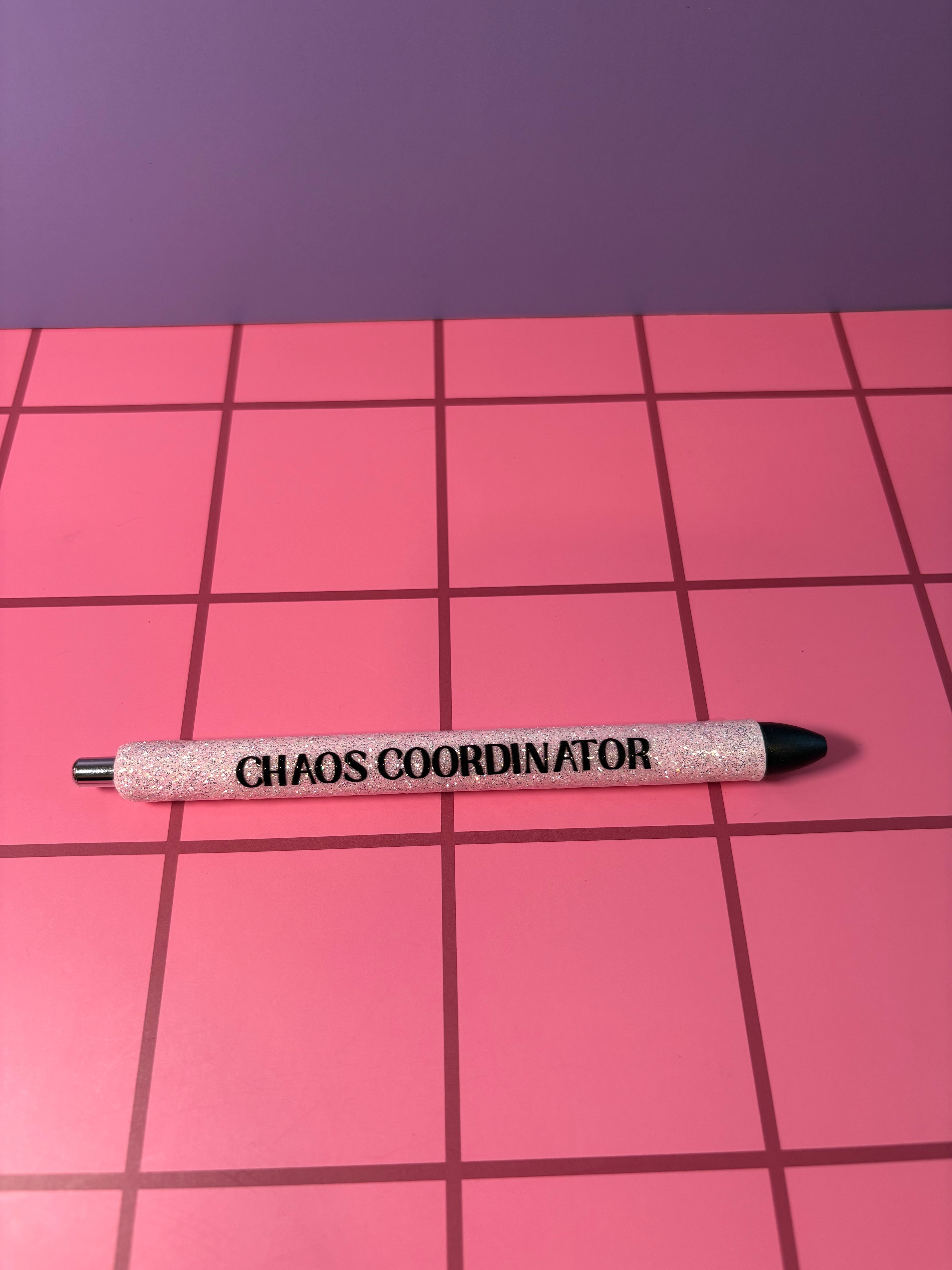 Chaos Coordinator (Pink glitter)  - Pen