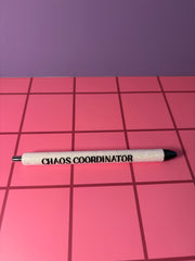 Chaos Coordinator (White glitter)  - Pen