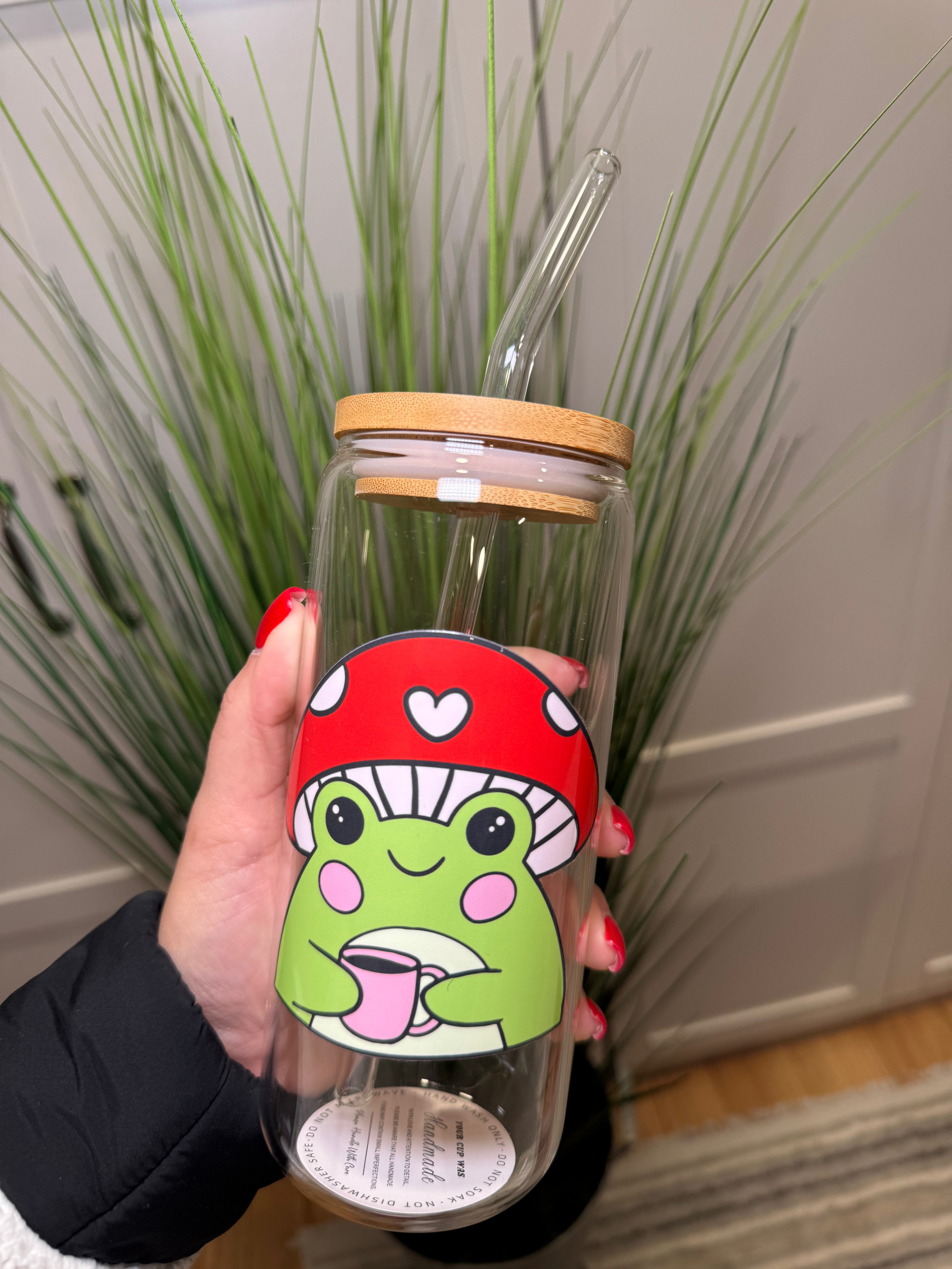 Frog - 20 Oz Glass Can – Hand wash only