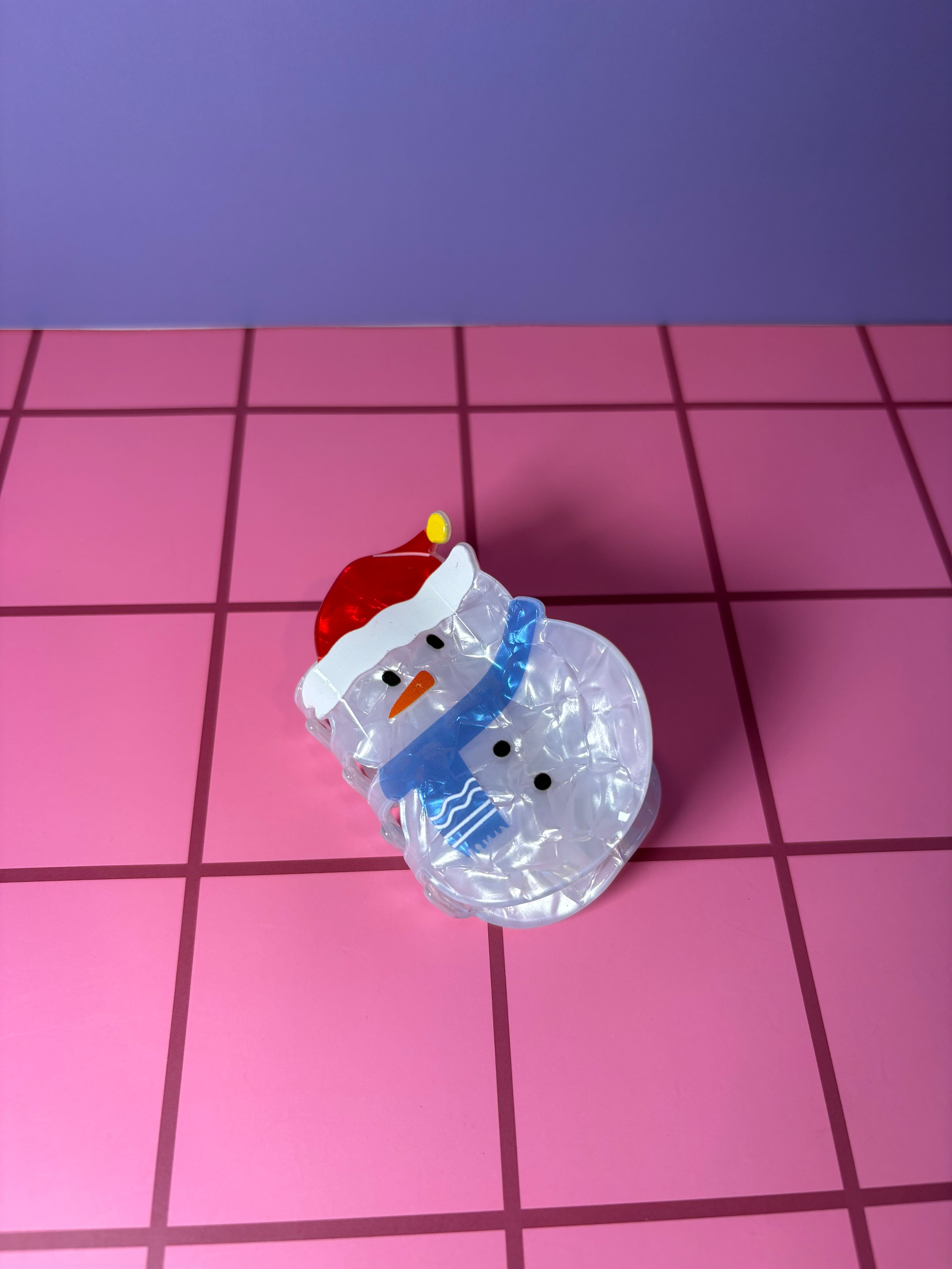 Snowman -Claw Clip