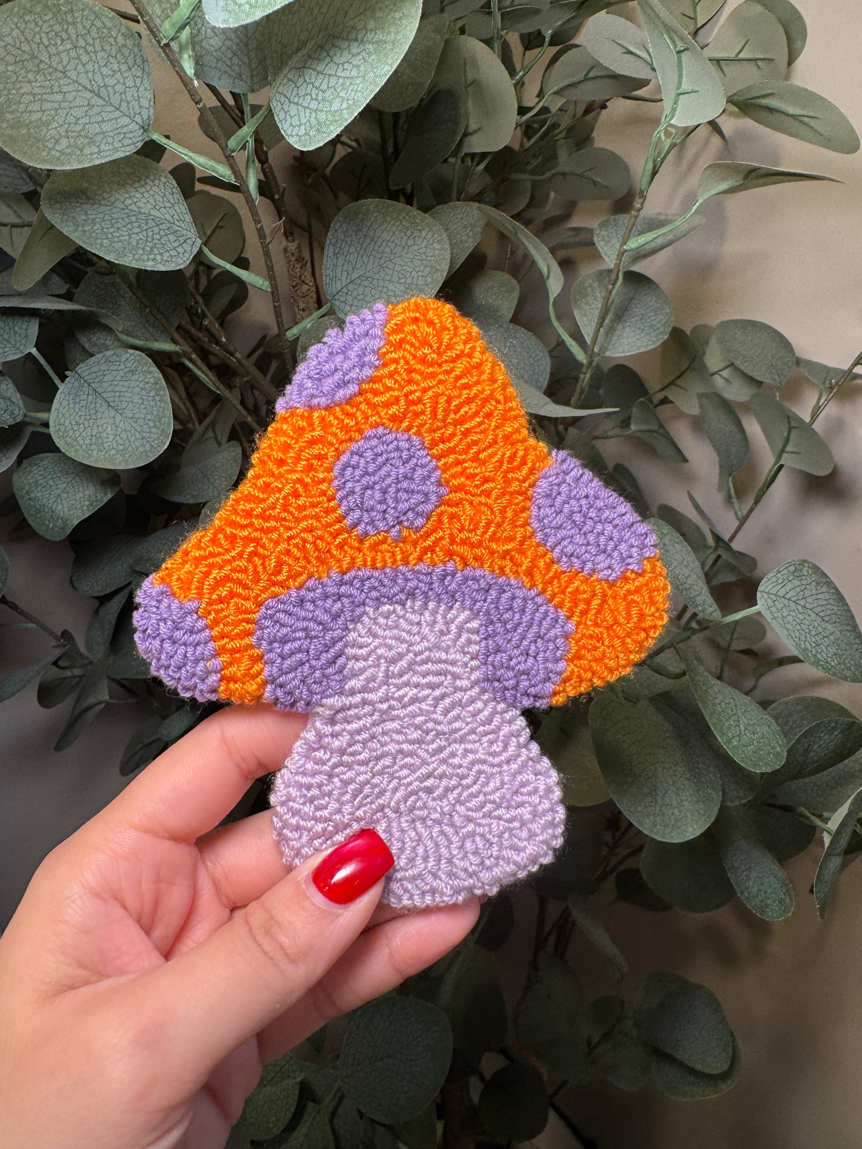 Groovy Mushroom - Rug Drink Coaster – Spot cleaning recommended