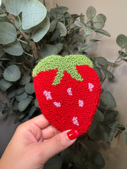 Strawberry - Rug Drink Coaster