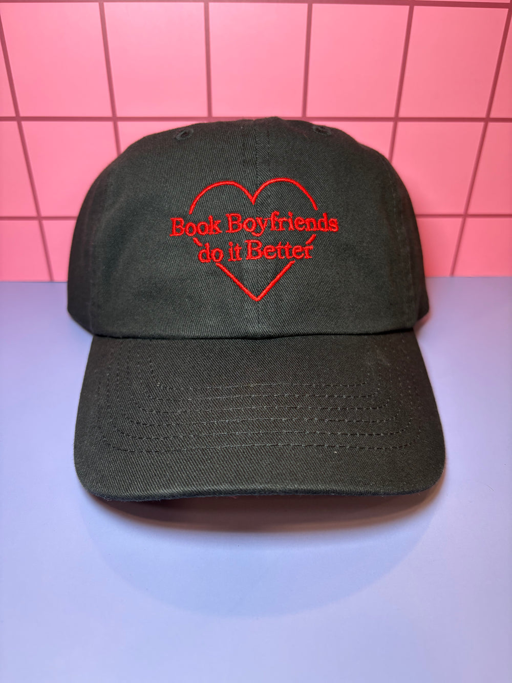 Book boyfriends do it better - Black Embroidered Baseball Cap