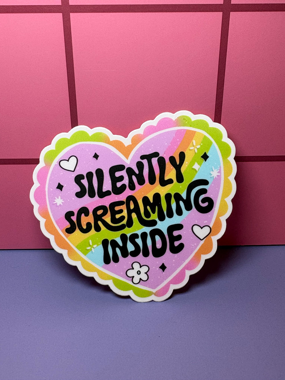 Silently screaming inside - Sticker