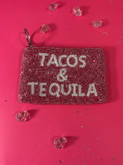 Tacos & Tequila - Beaded Pouch