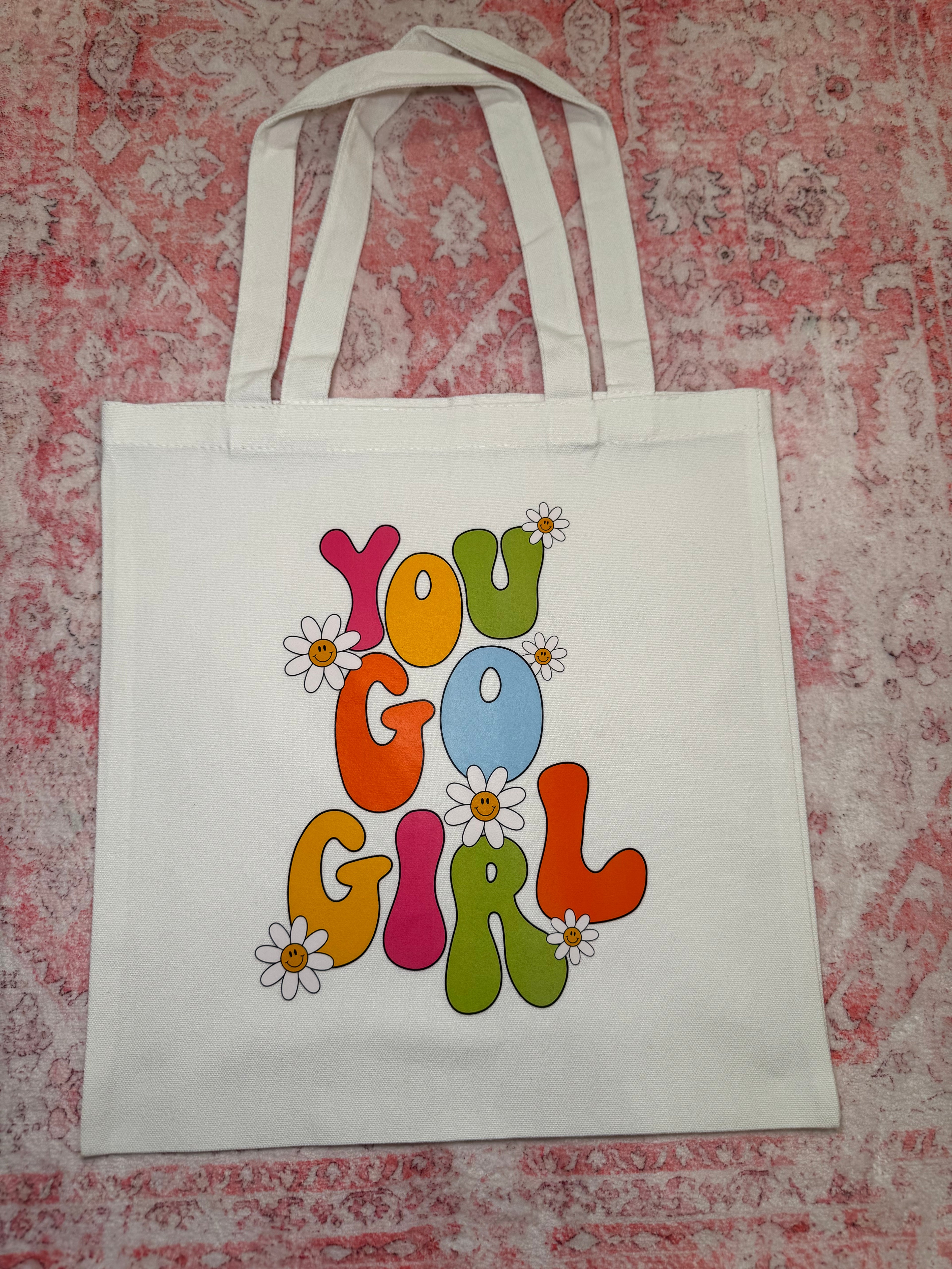You Go Girl - Small Tote – You Go Girl - Small white tote
