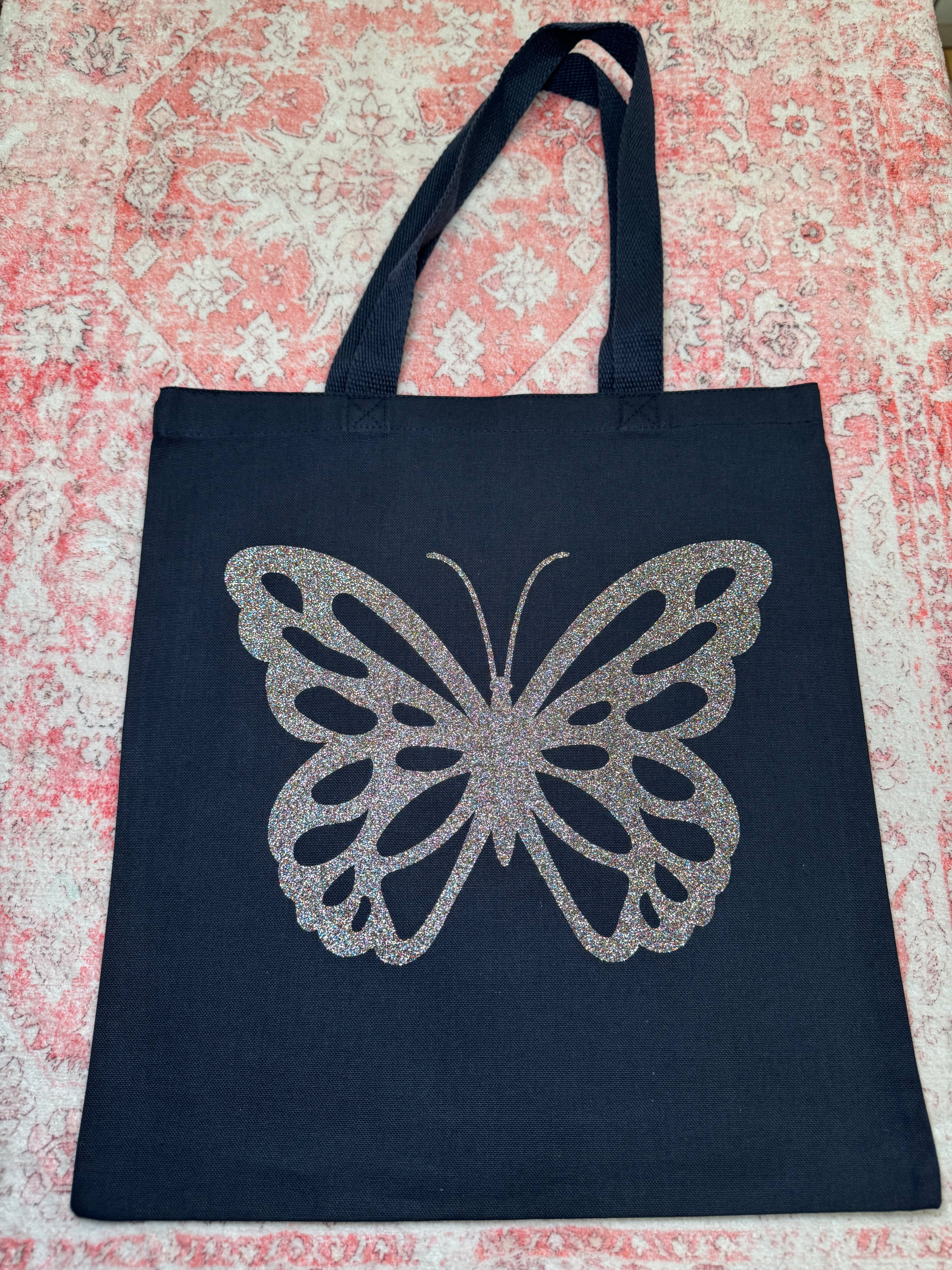Butterfly - Medium Tote – Butterfly - Medium navy tote