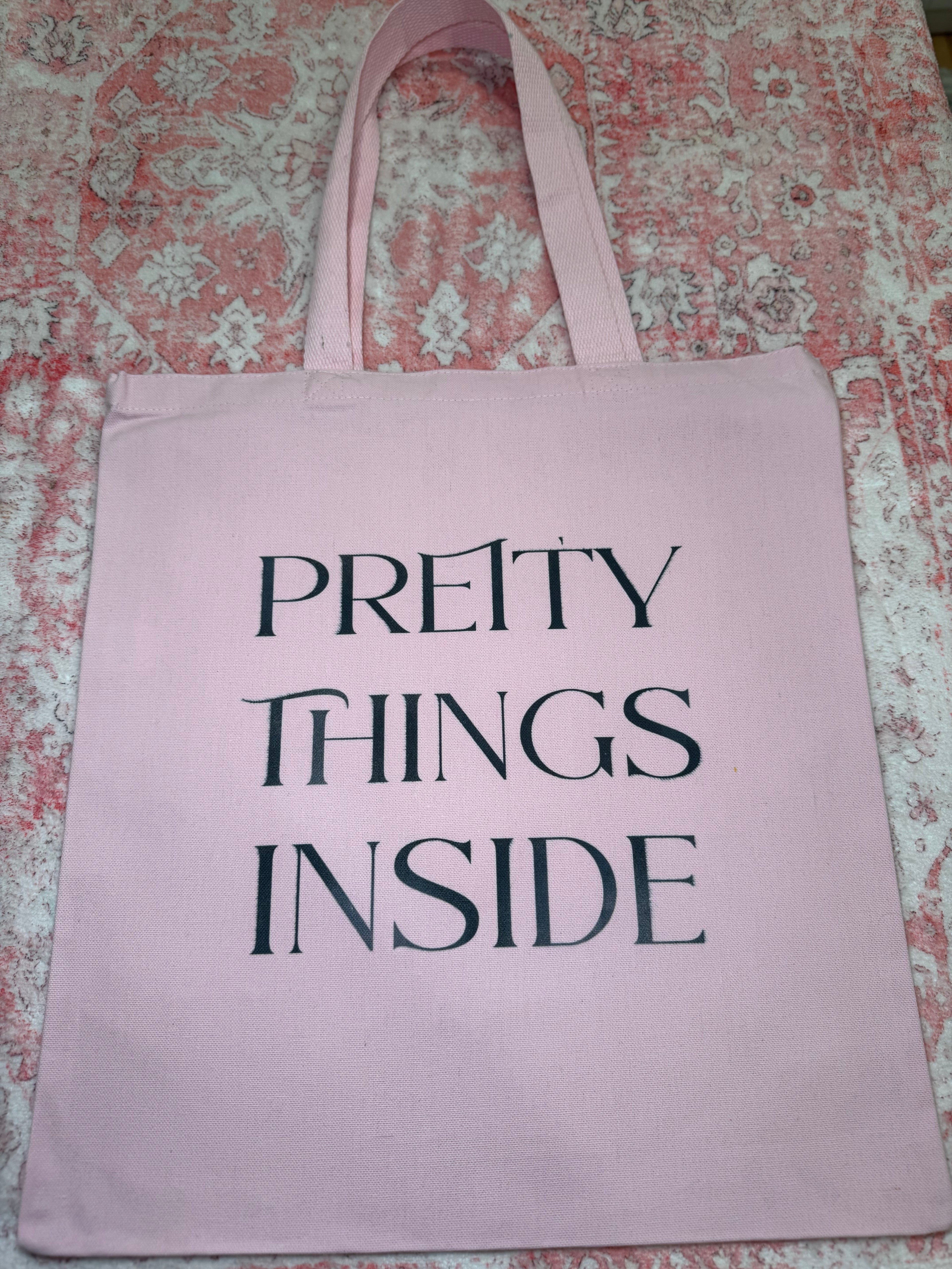 Pretty Things Inside - Medium Tote – Pretty Things Inside - Medium pink tote