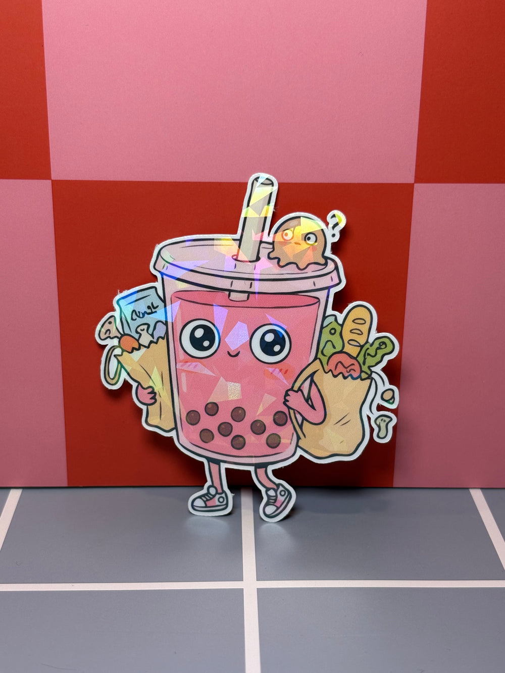 Shopping Boba- Sticker