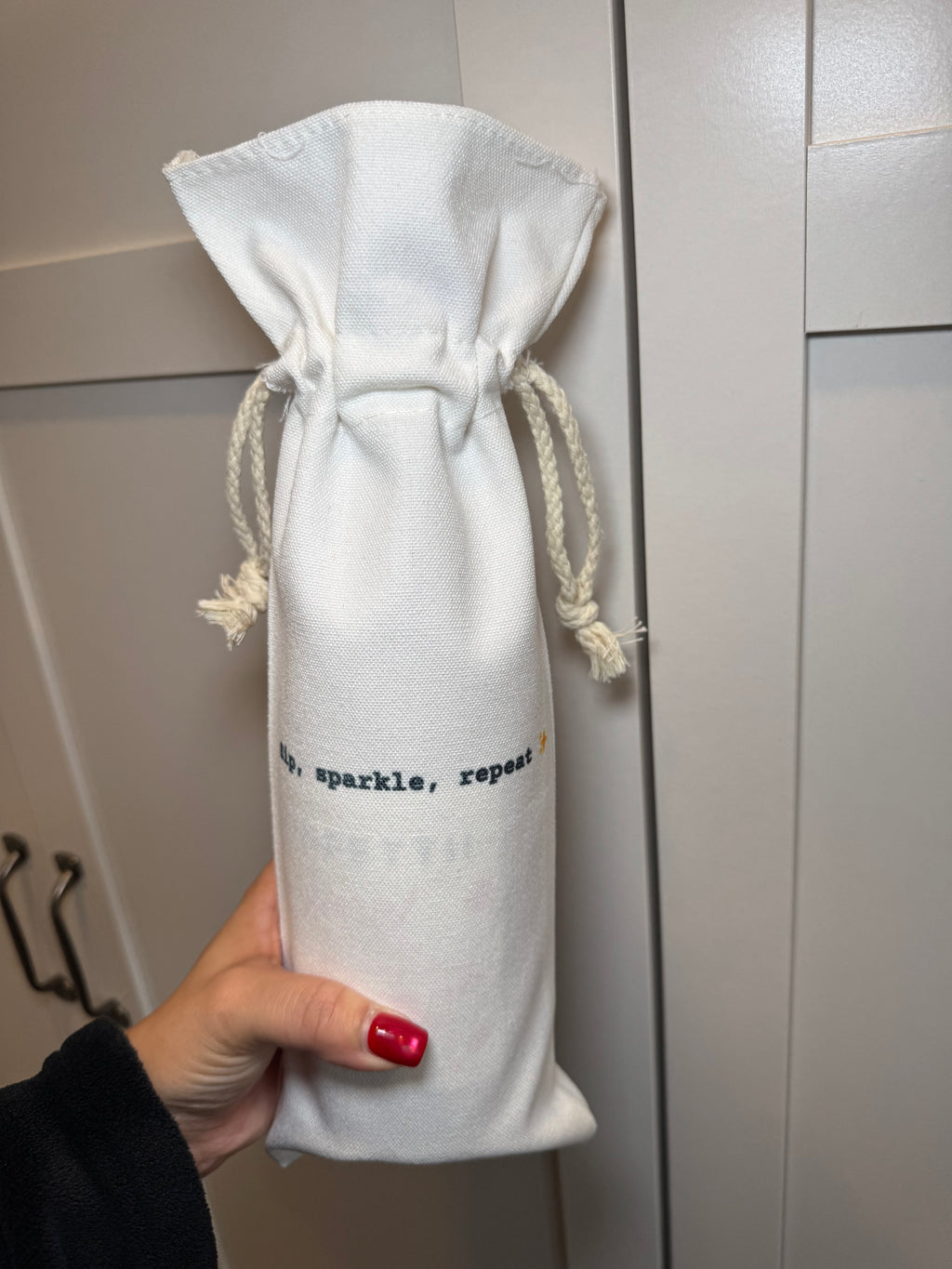 Sip, Sparkle, Repeat - Wine Bag
