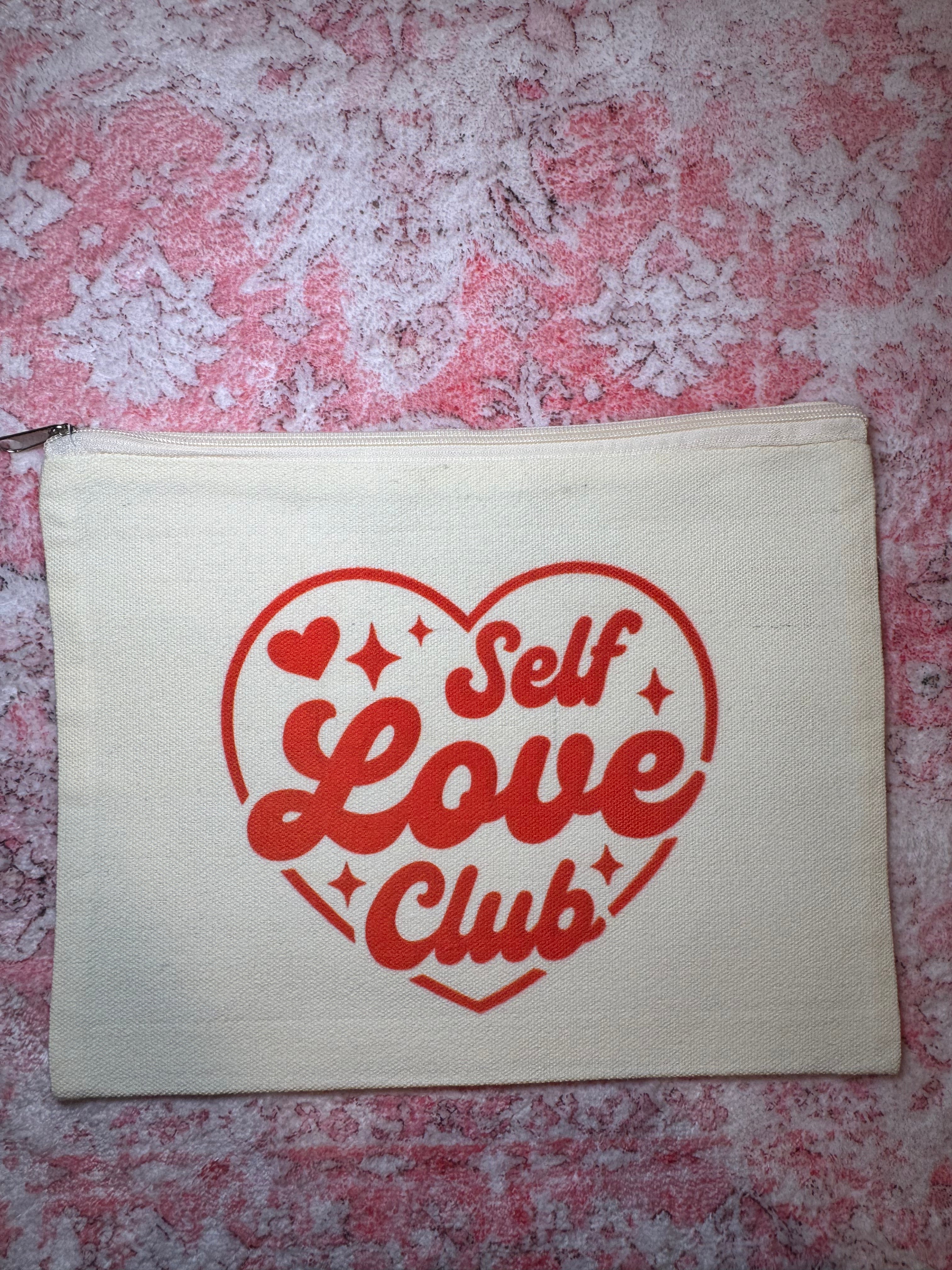 Self Love Club - Medium Canvas Pouch