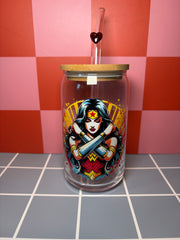 Wonder Woman - 16 Oz Glass Can