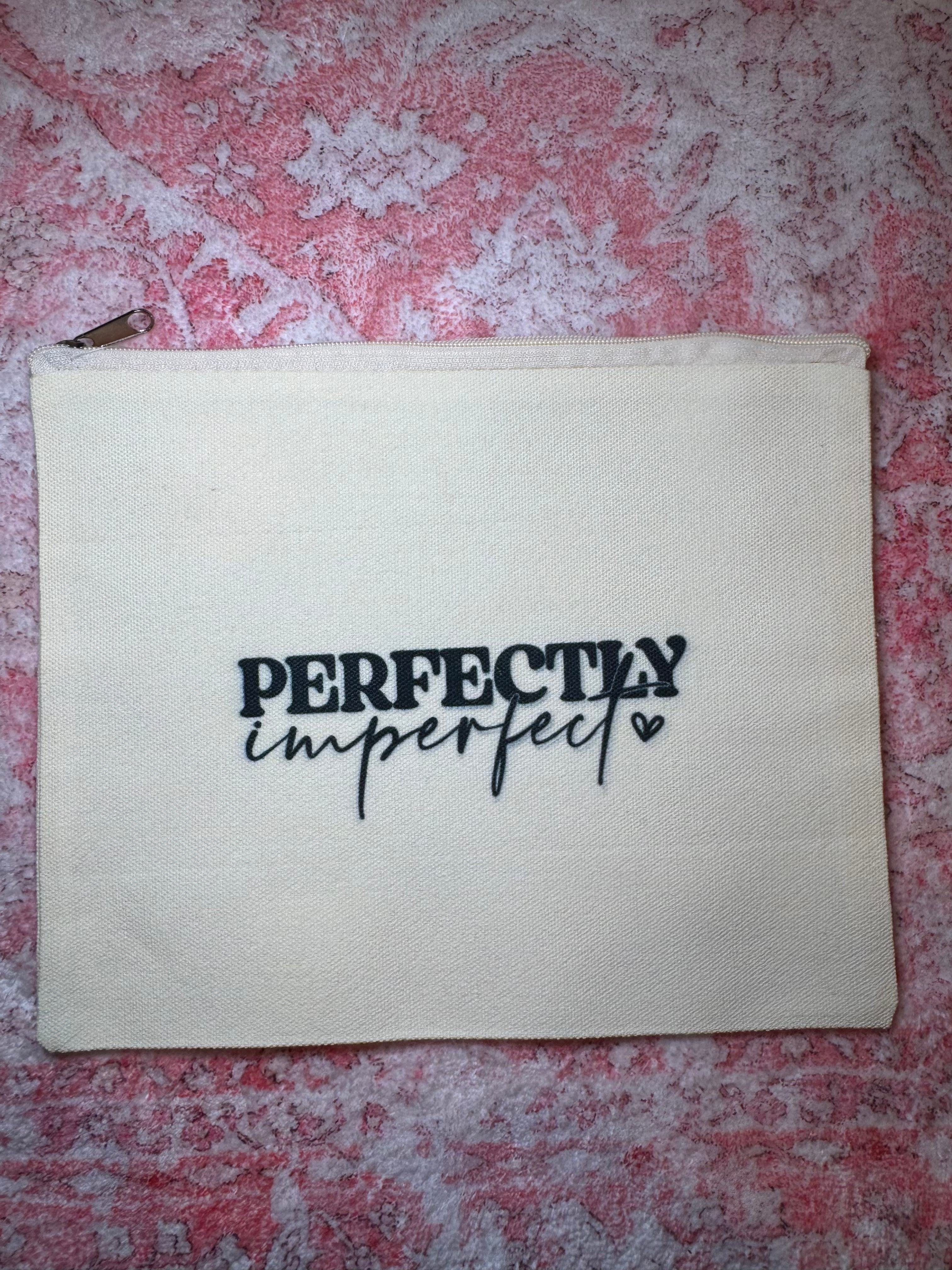 Perfectly Imperfect - Medium Canvas Pouch