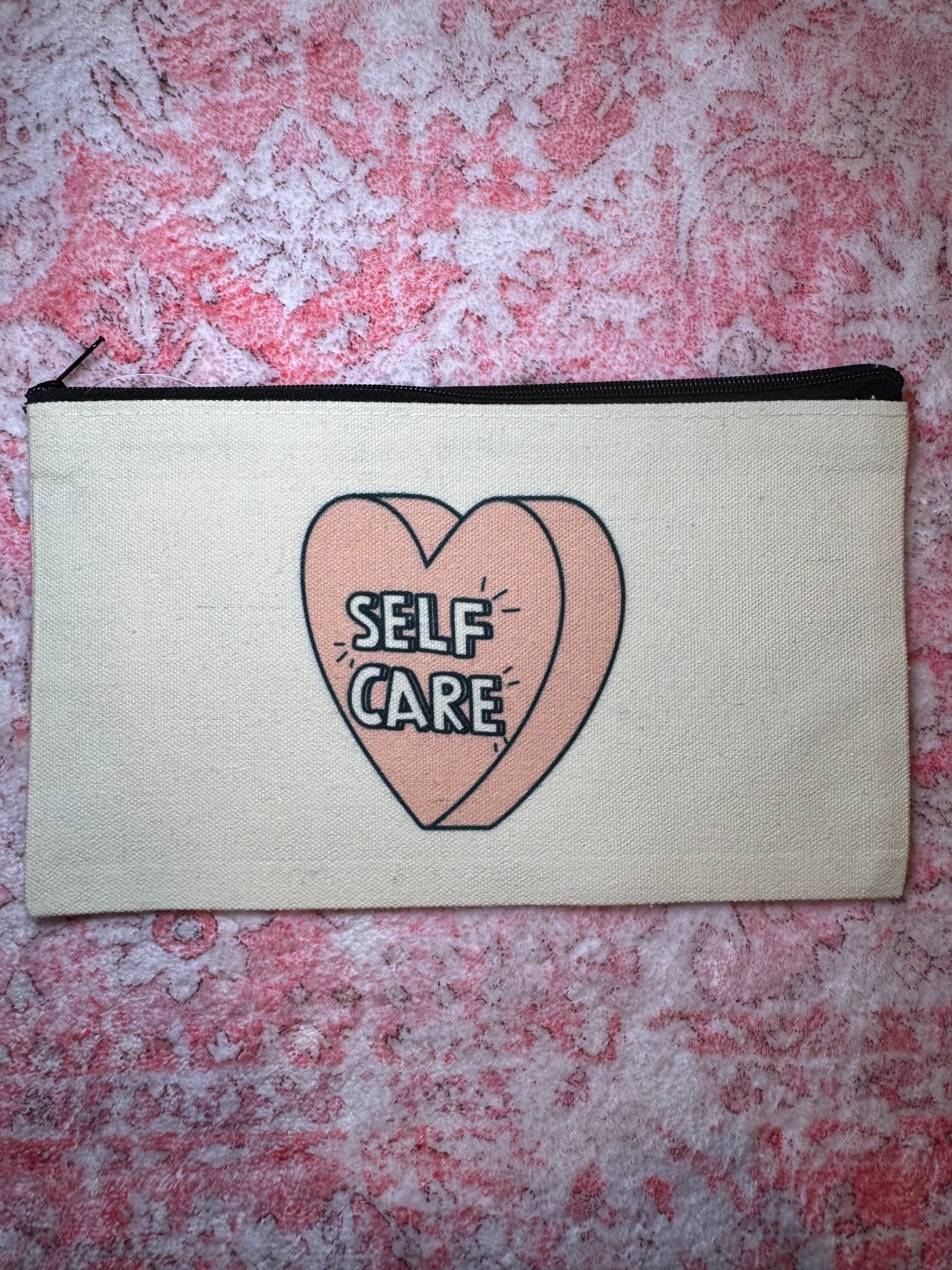 Self-Care Heart - Standard Canvas Pouch