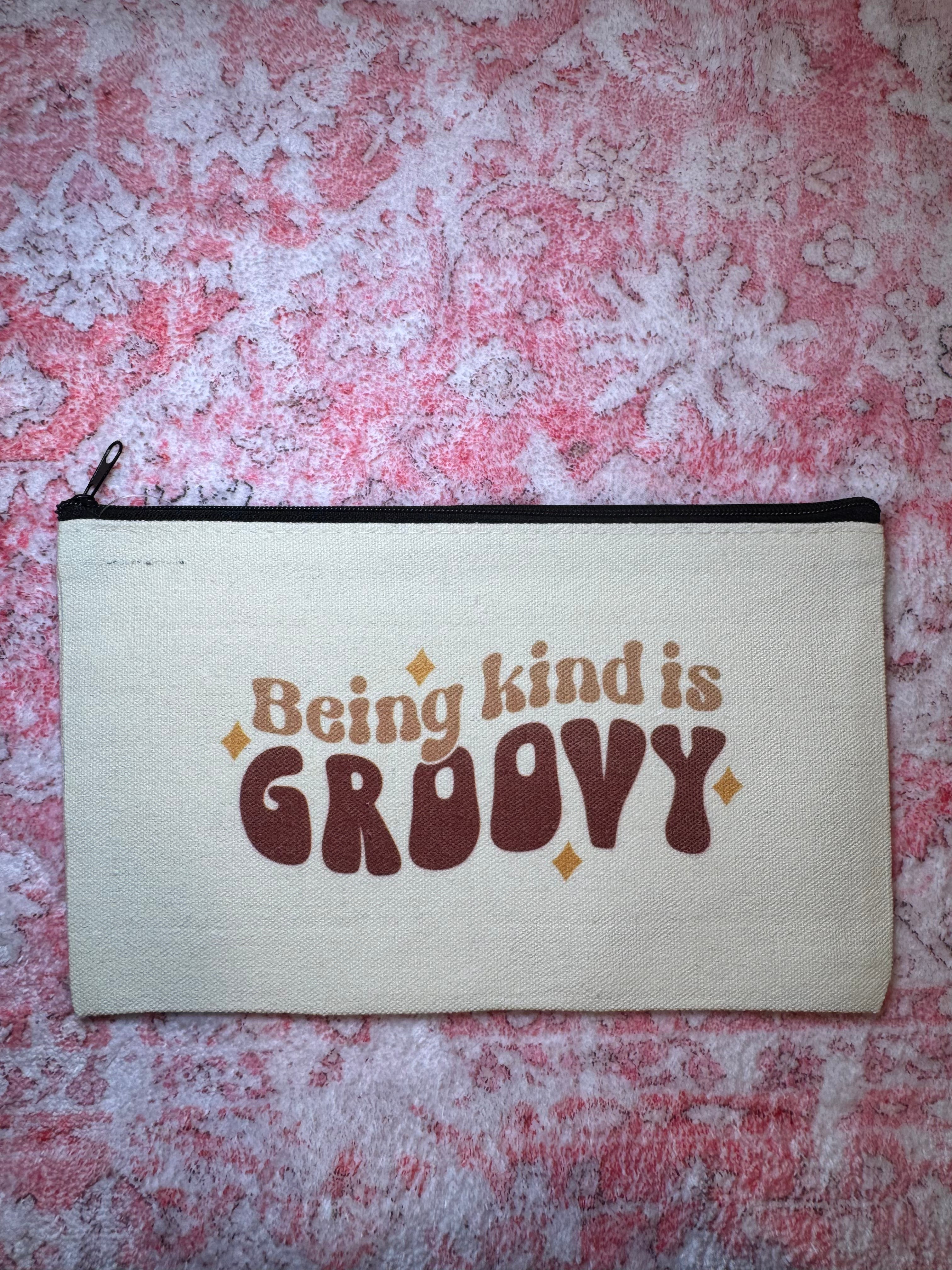 Being Kind is Groovy - Standard Canvas Pouch