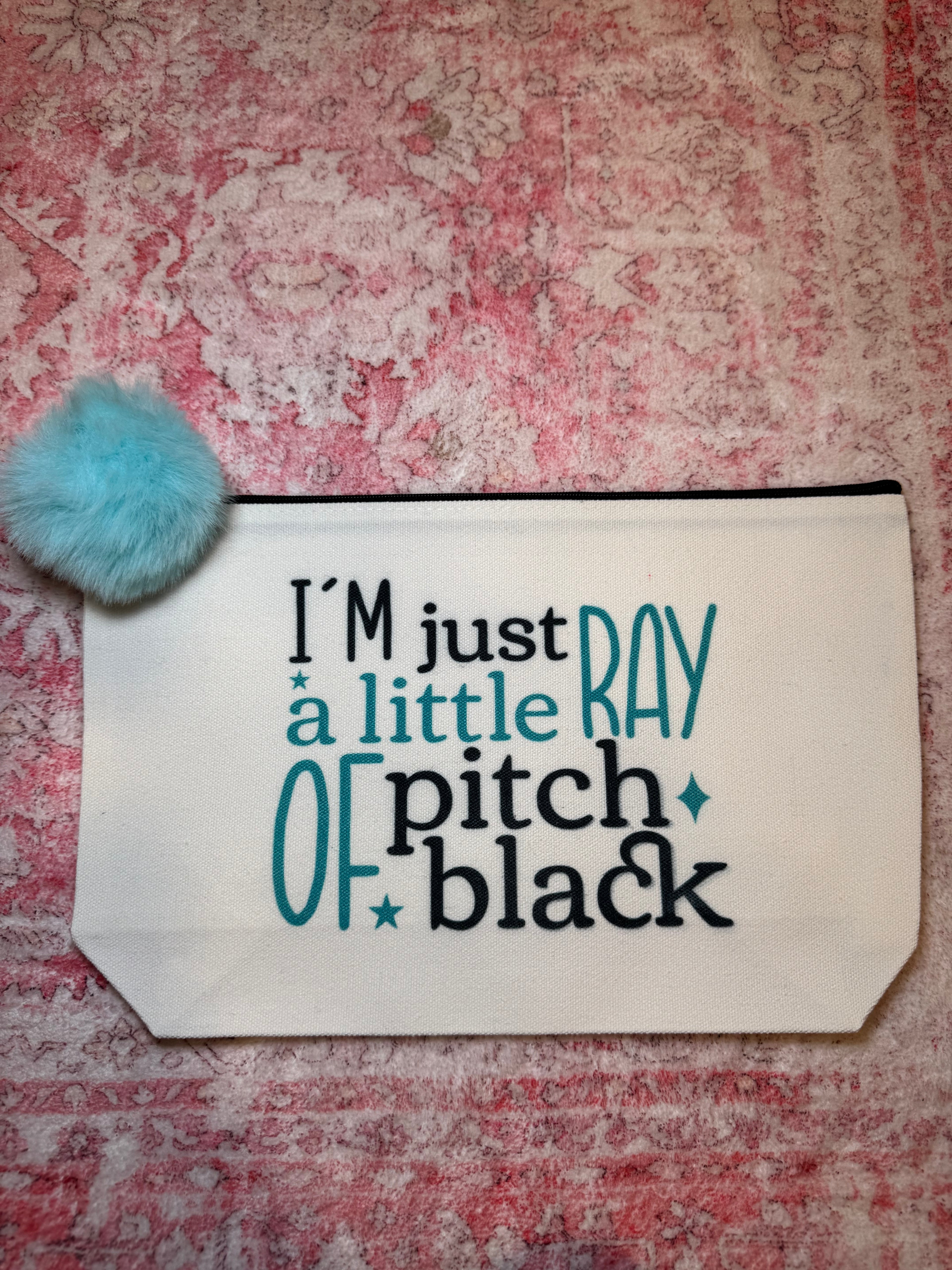 I'm Just a Little Ray of Pitch Black - Large Canvas Pouch