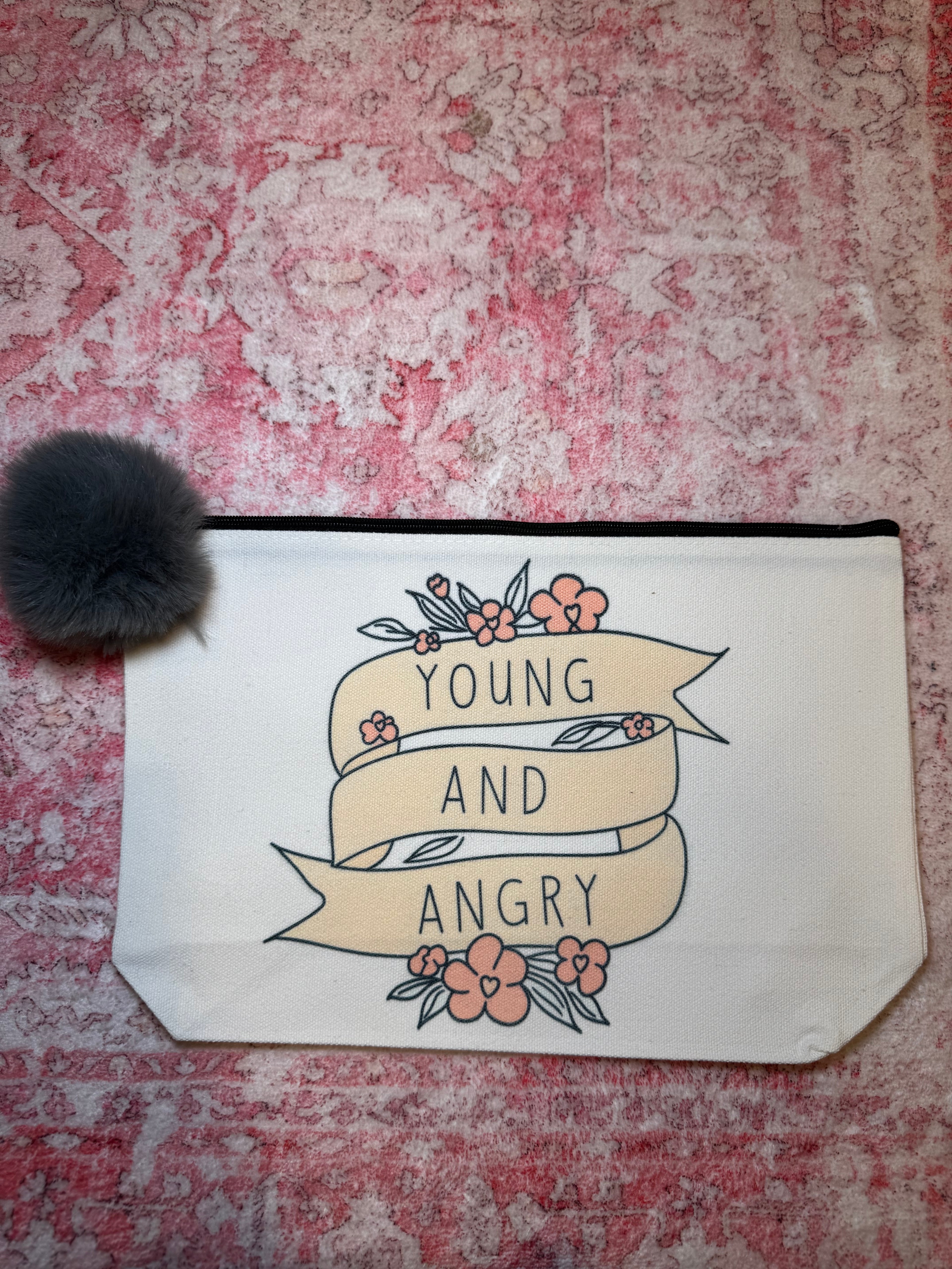 Young and Angry - Large Canvas Pouch
