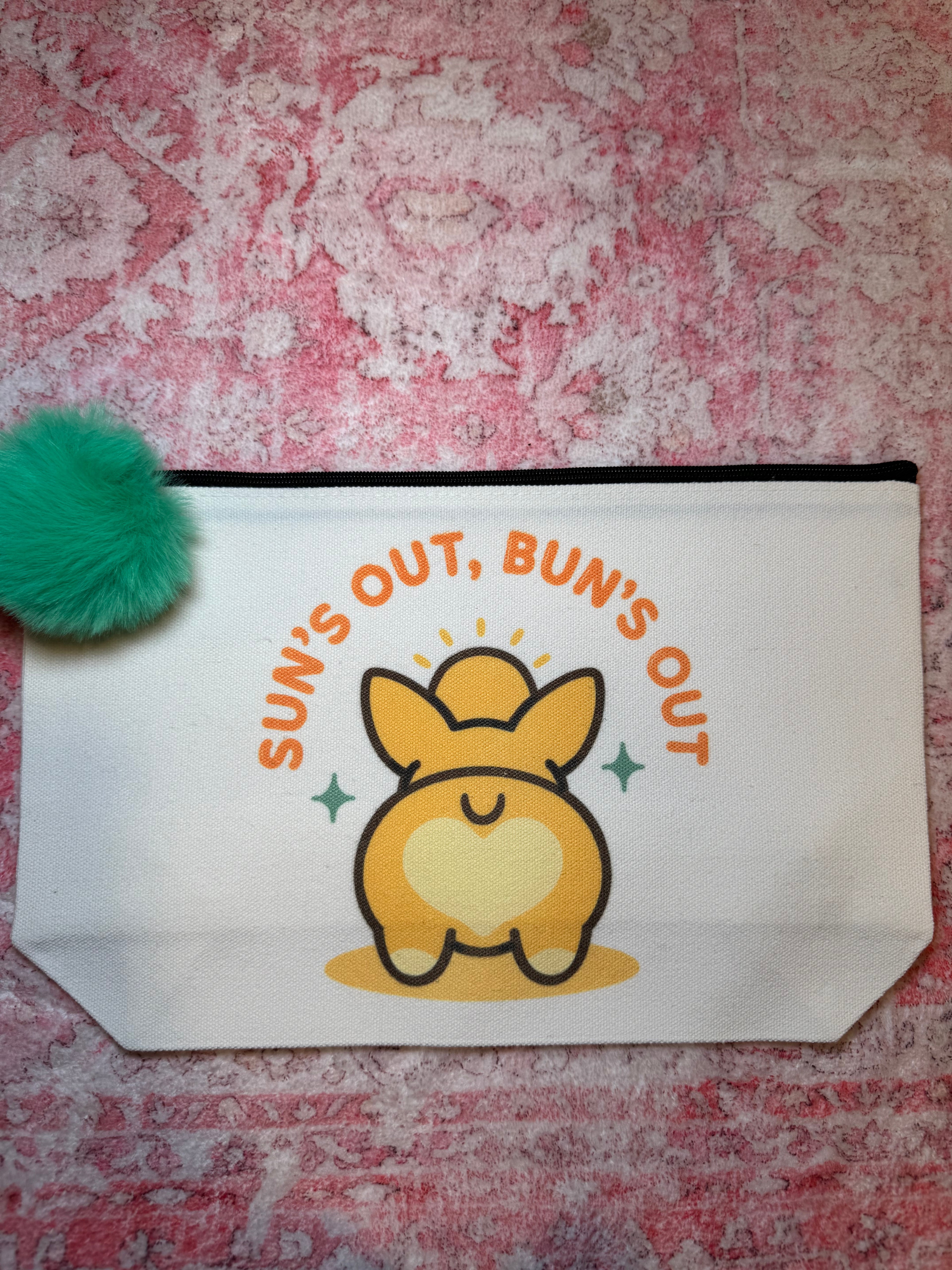Sun's Out, Buns Out - Large Canvas Pouch