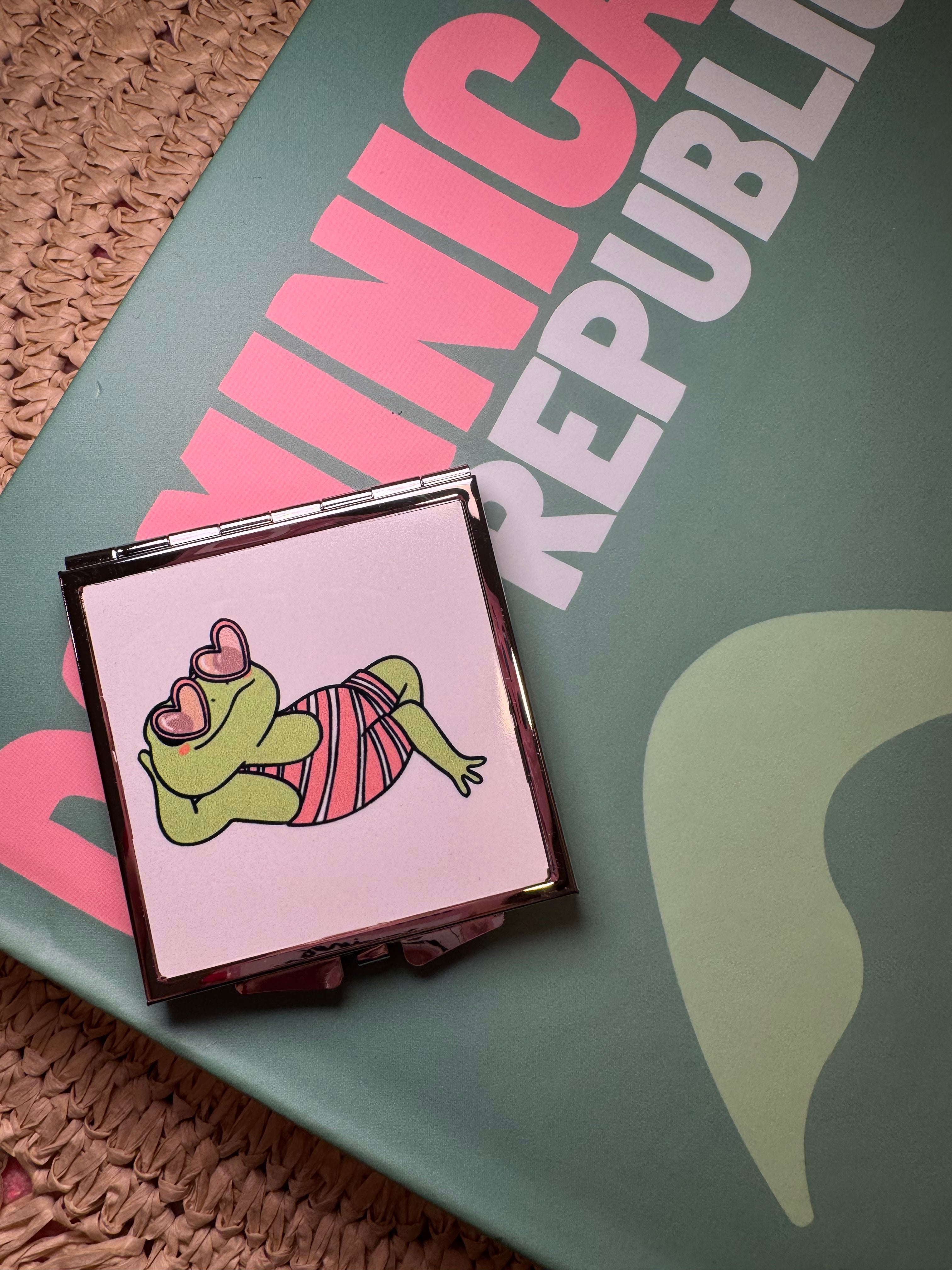 Girly Frog - Compact Mirror – Metal compact mirror
