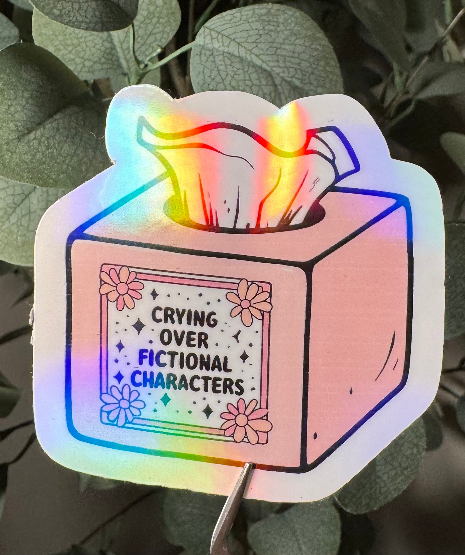 Crying Over Fictional Characters - Sticker – Vinyl & Waterproof Sticker