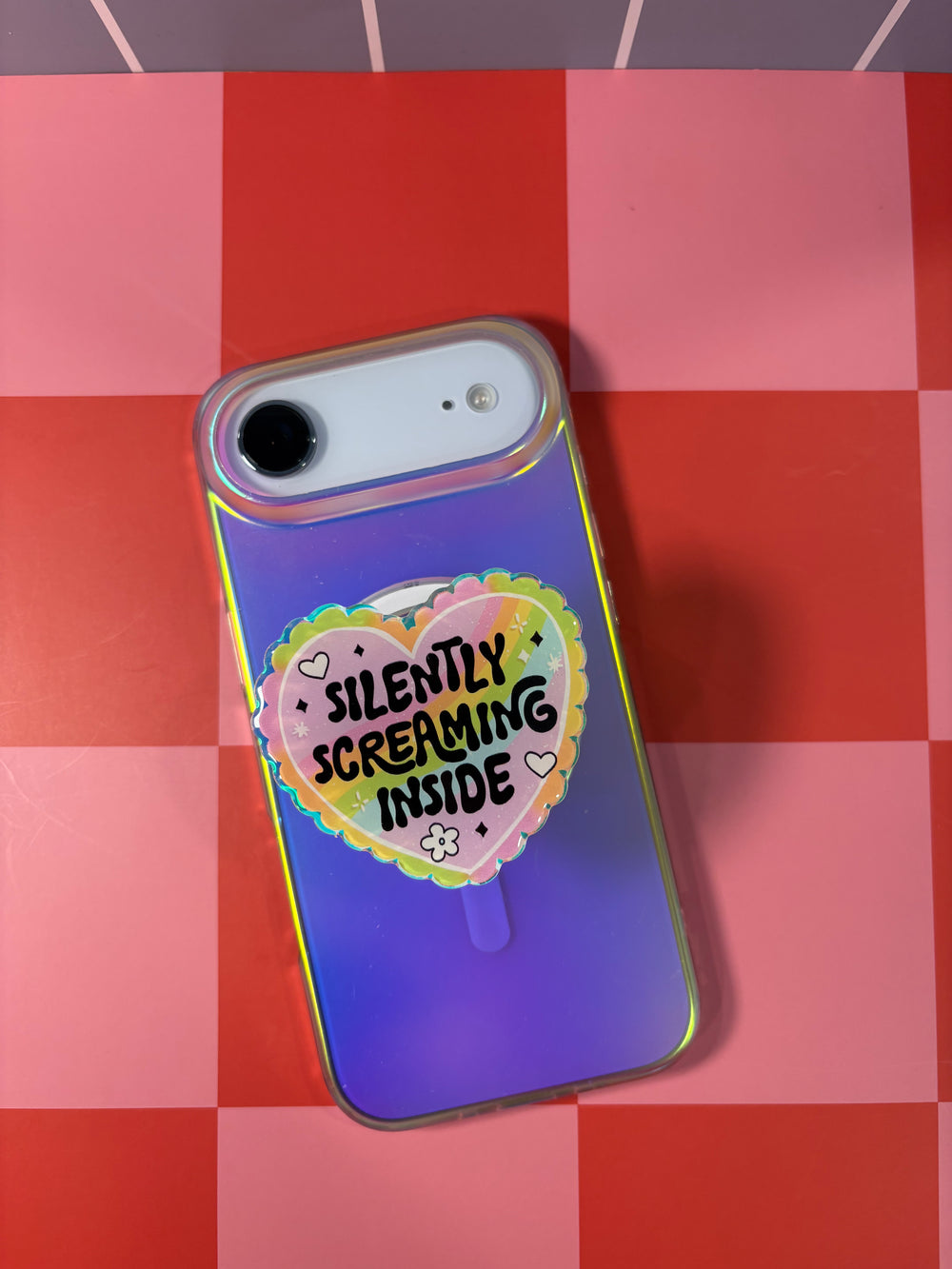 "Silently Screaming Inside"   Phone & E-Reader MagSafe Grip