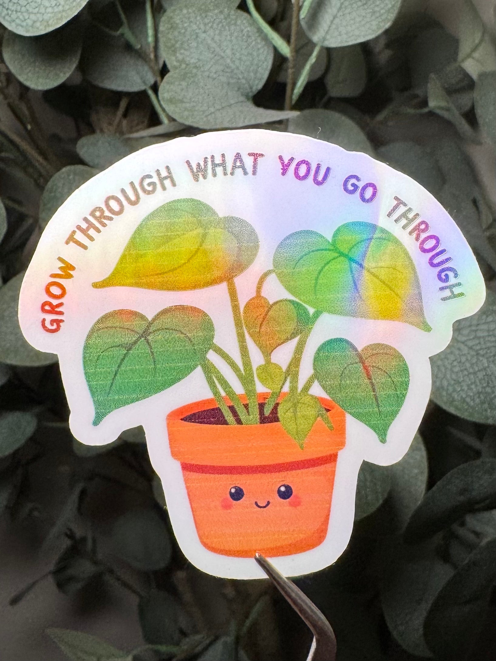 Grow Through What You Go Through - Sticker – Vinyl & Waterproof Sticker