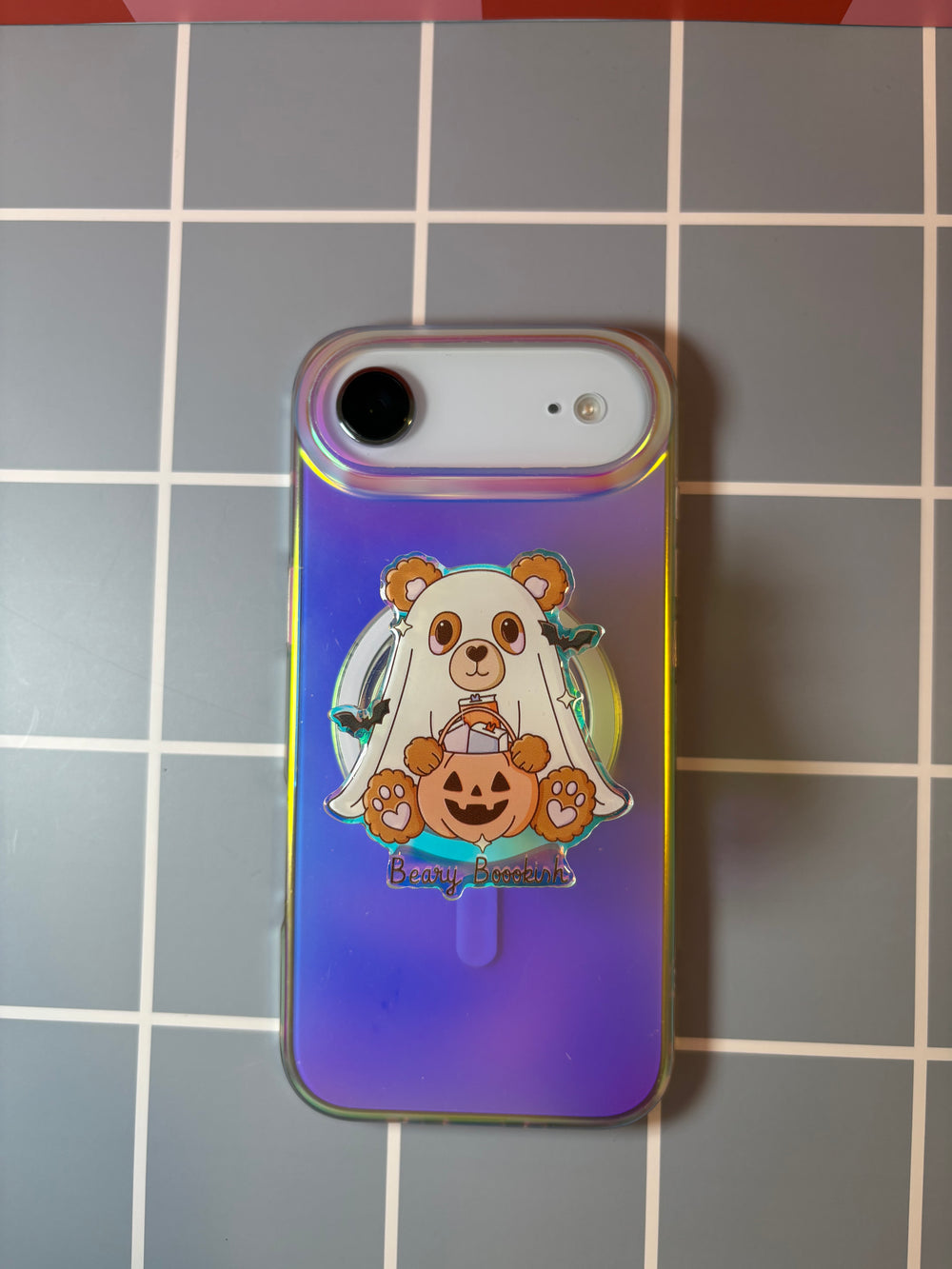 "Beary Bookish"   Phone & E-Reader MagSafe Grip