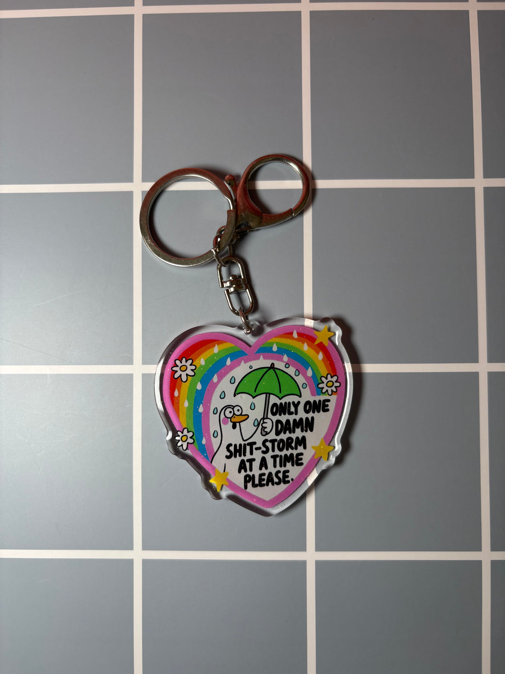 Only one damn shit storm at a time please- Keychain