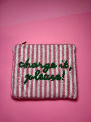 XL Charge It, Please - Beaded Pouch