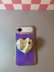 3D Heart (White) - Phone & E-Reader MagSafe Grip