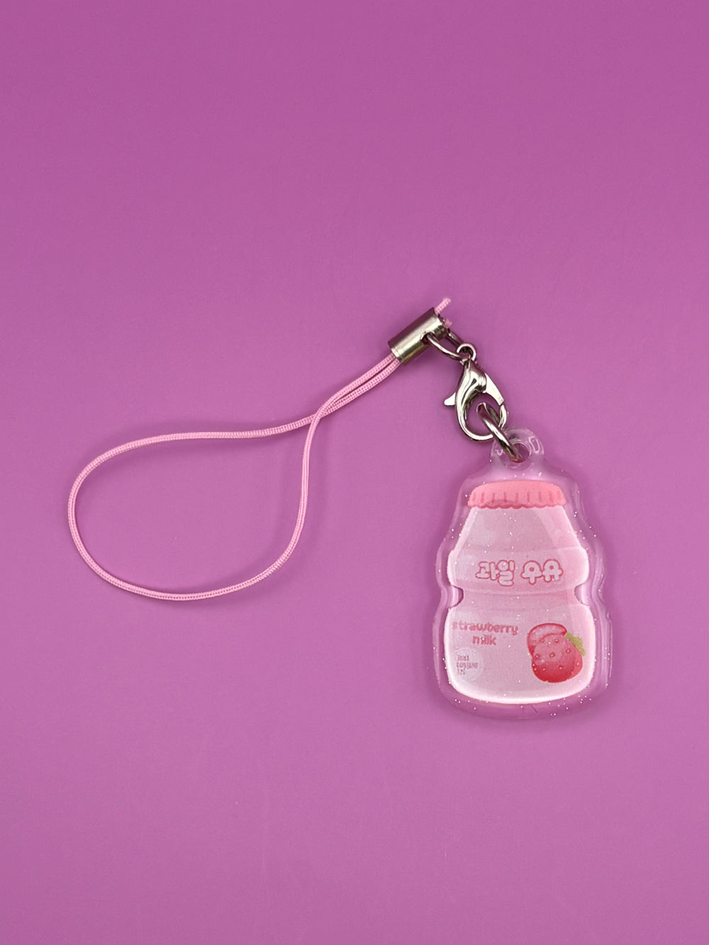 Strawberry Milk - Phone Charm