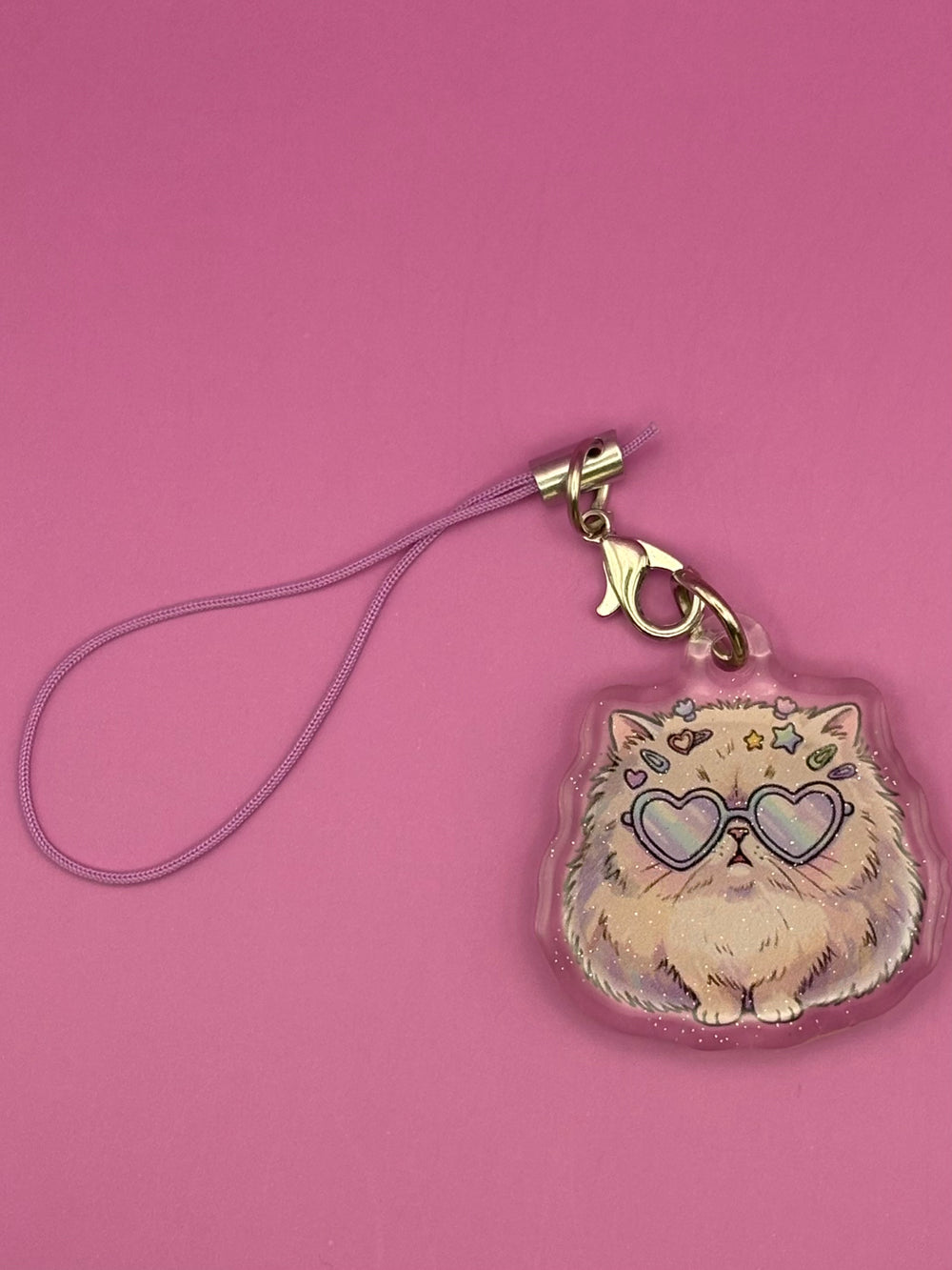 Cat with sunglasses - Phone Charm