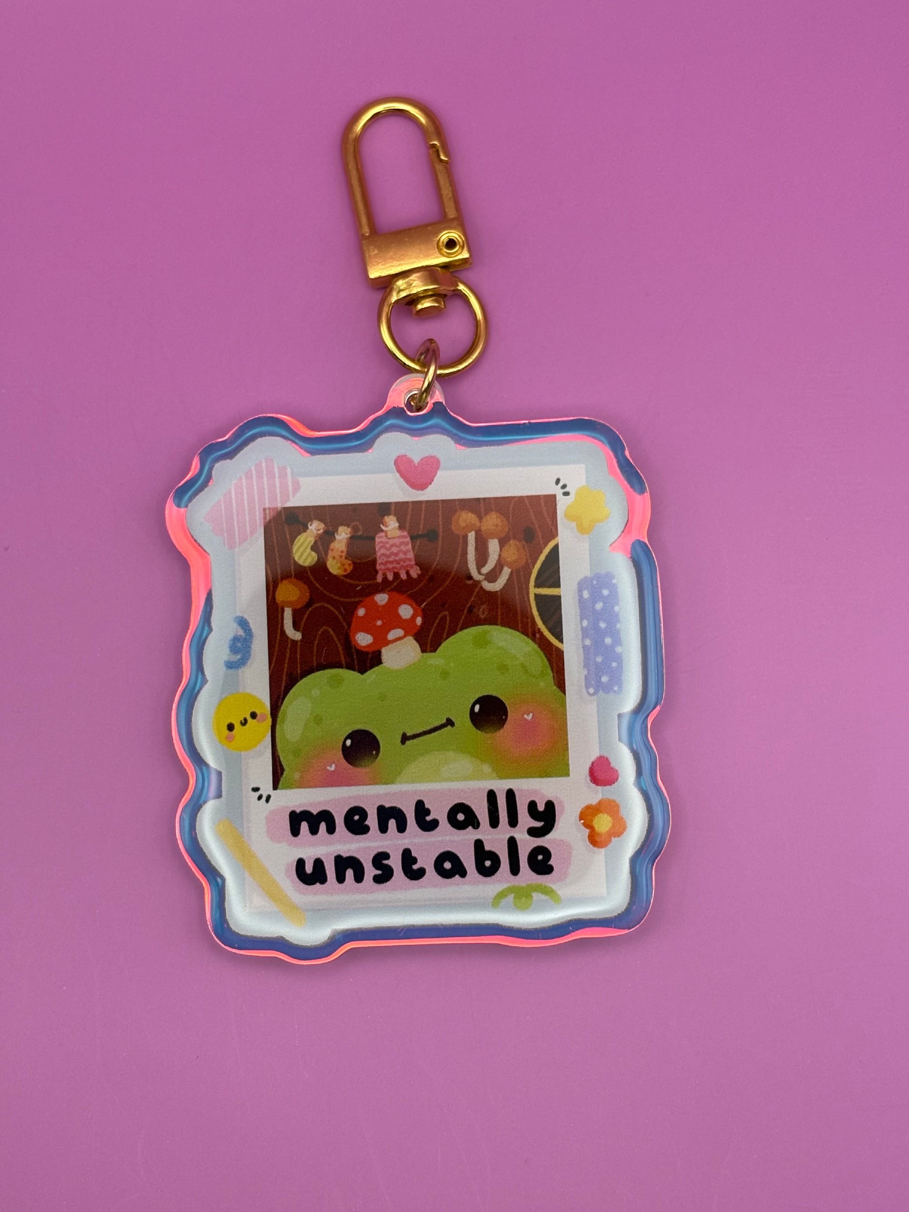 Mentally Unstable - Keychain