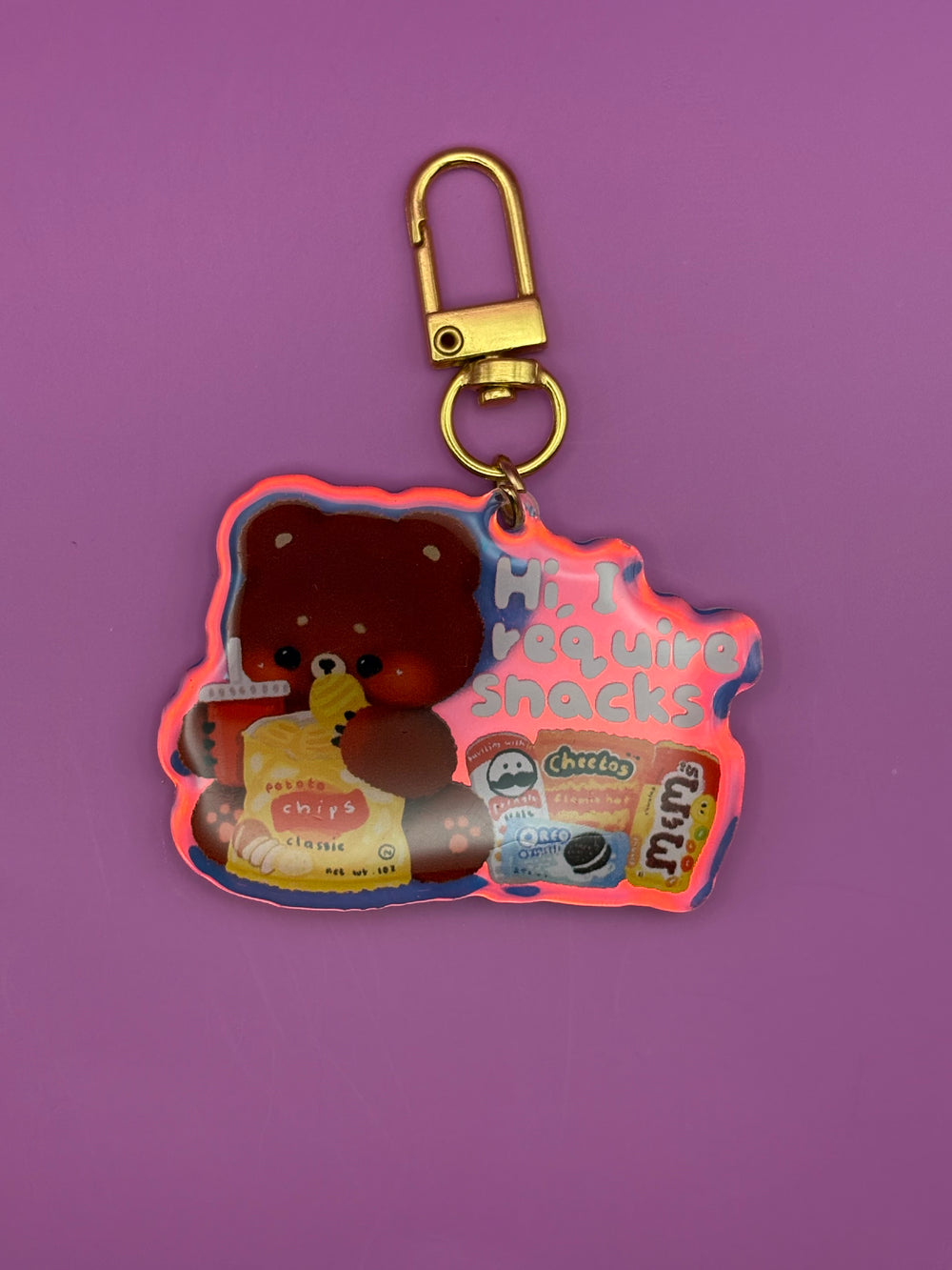 Hi, I require snacks  - Keychain
