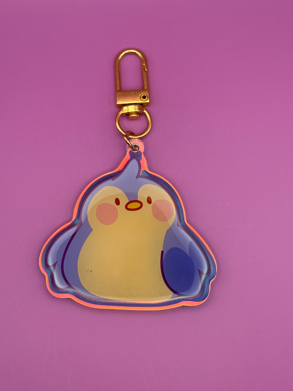 Purple Penguin - Keychain