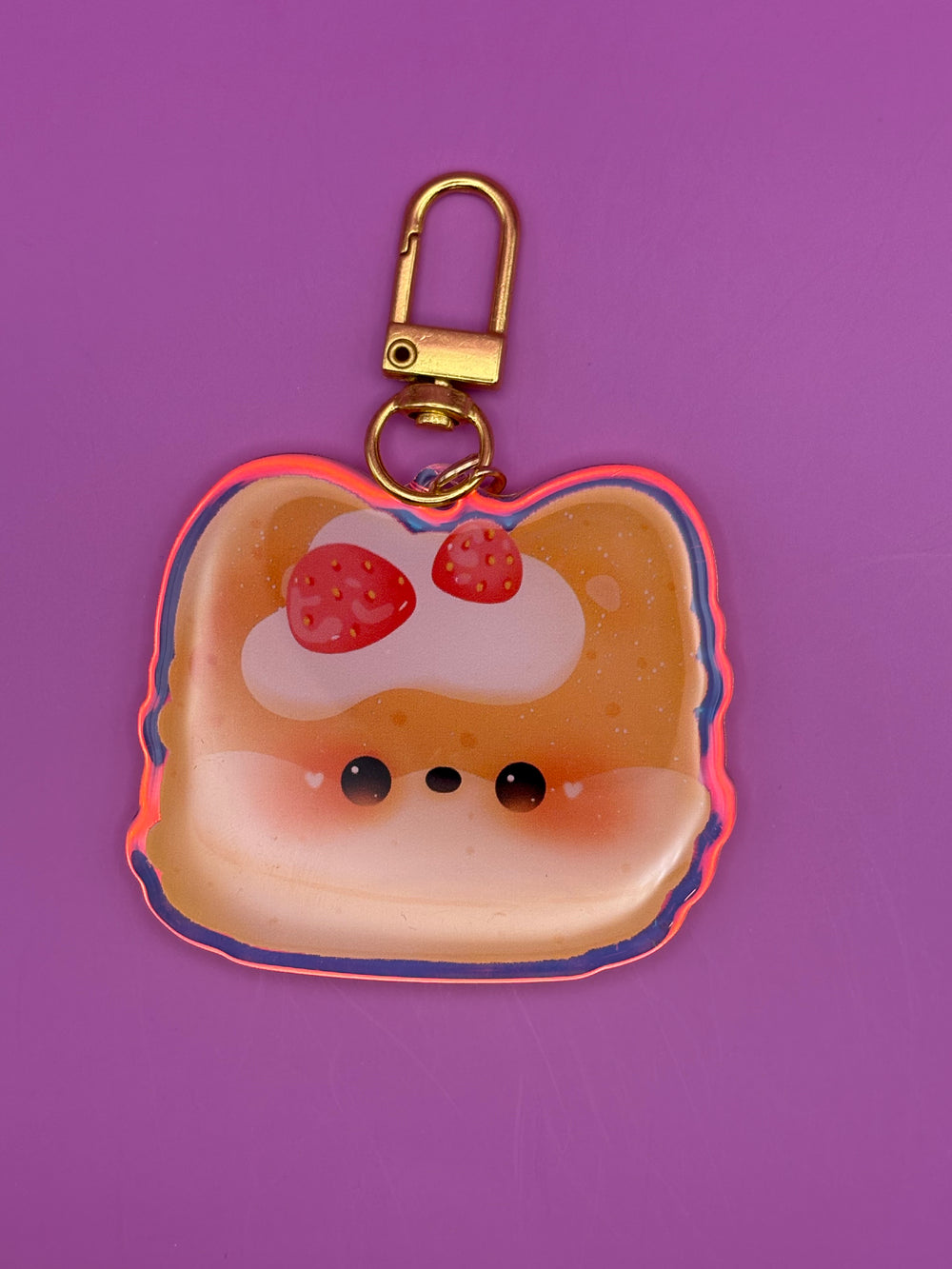 Strawberry Pancake Pup - Keychain