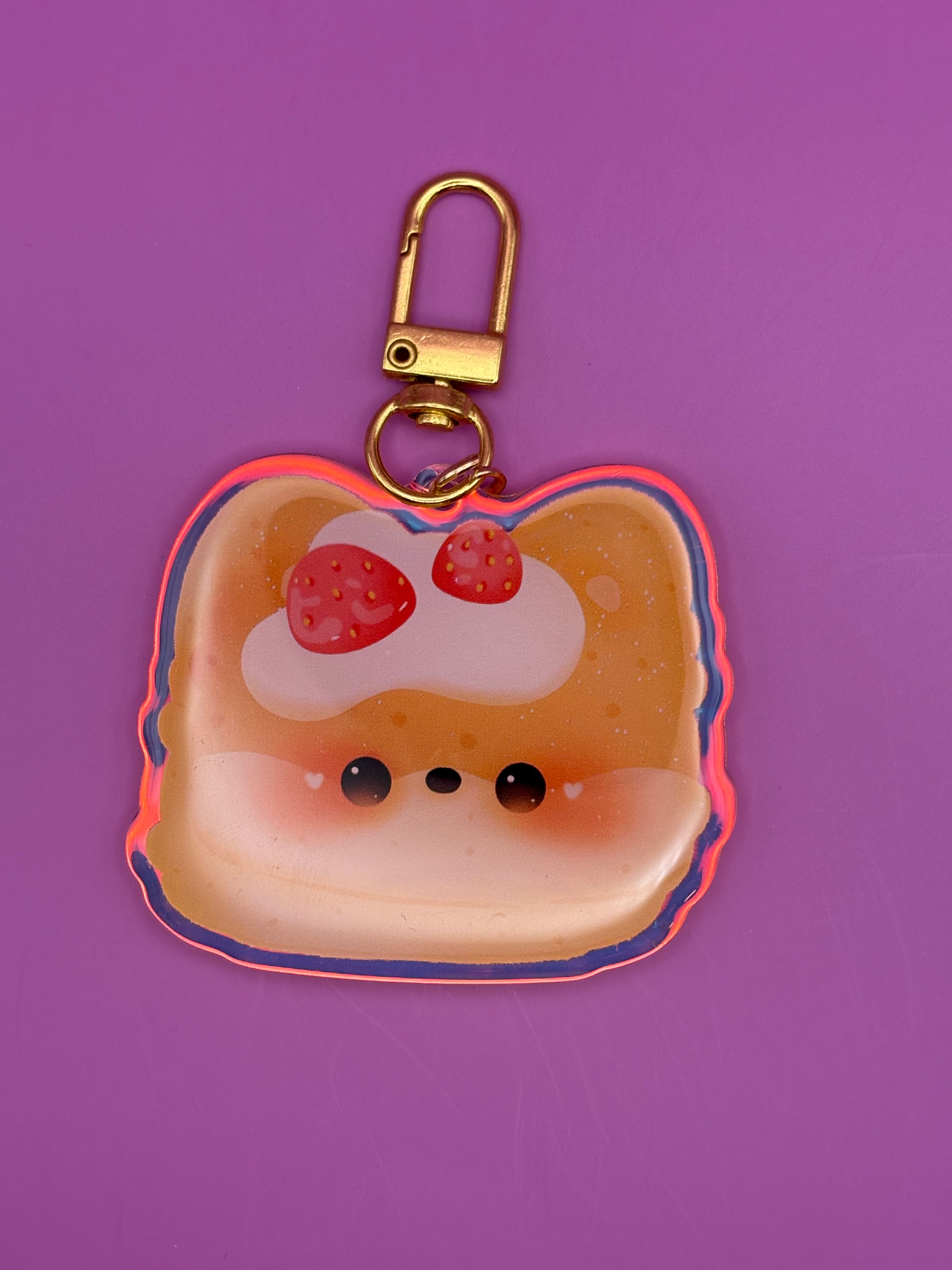 Strawberry Pancake Pup - Keychain