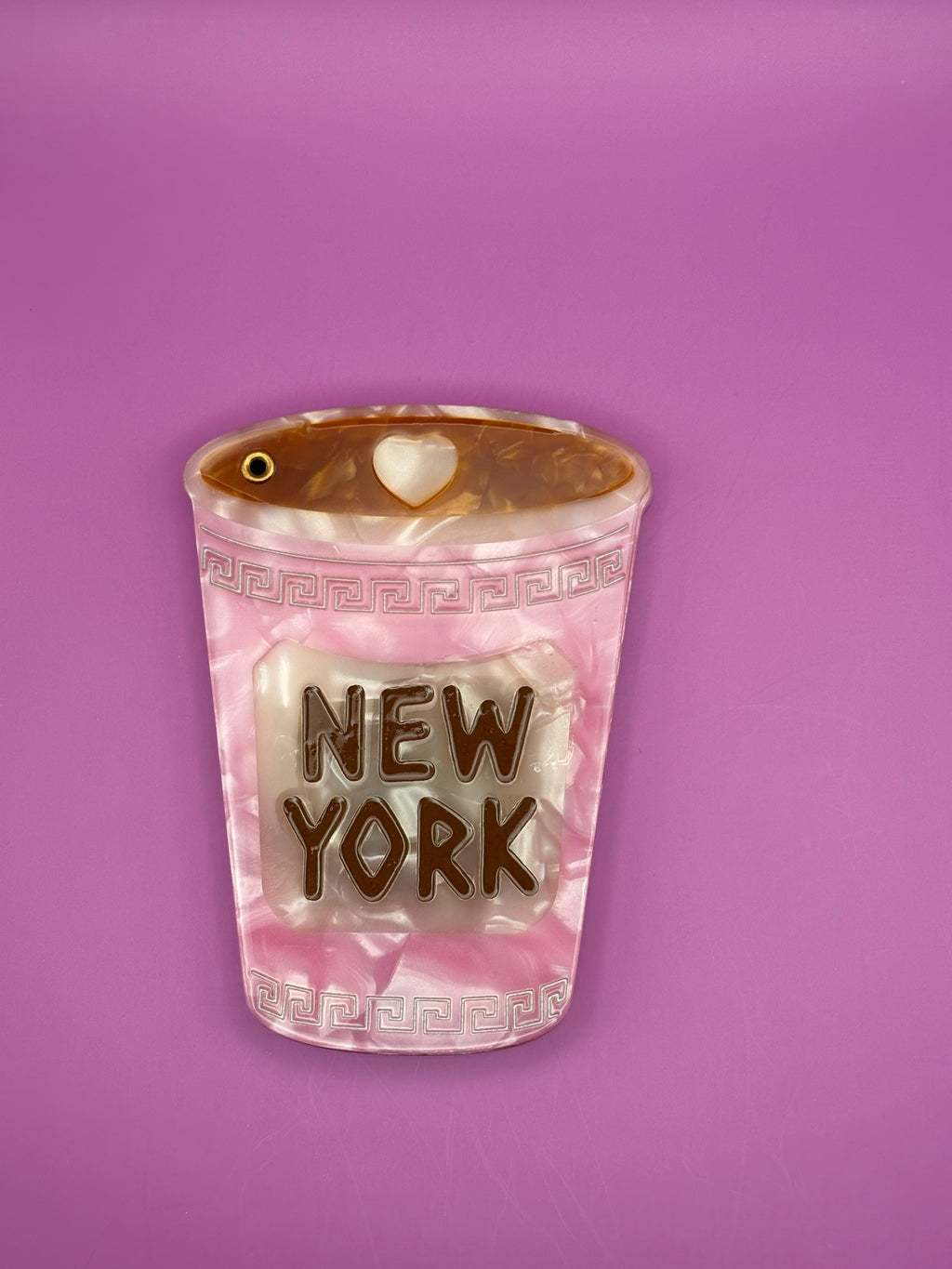 New York Coffee Cup - Acetate Pocket Mirror