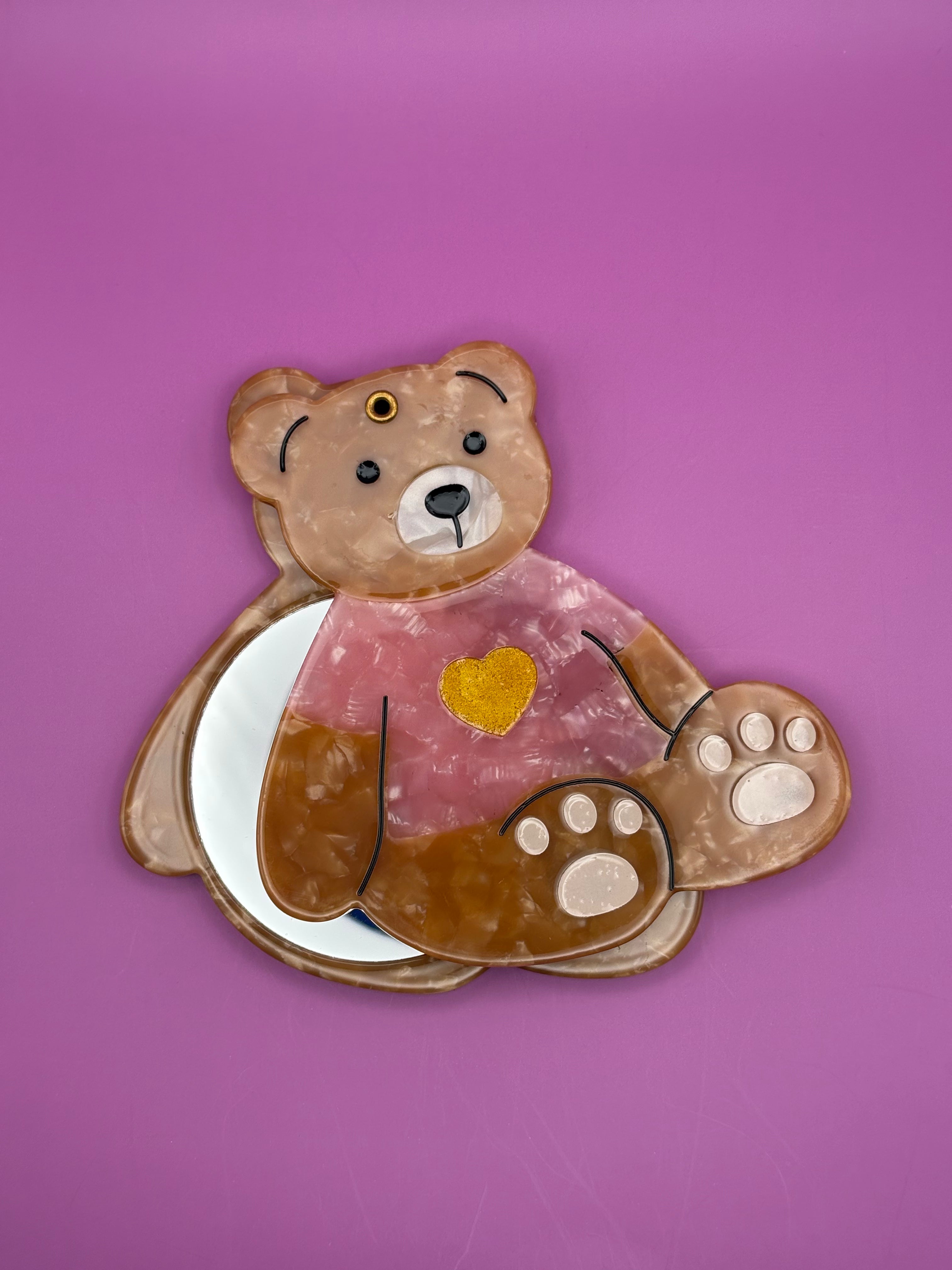 Bear - Acetate Pocket Mirror