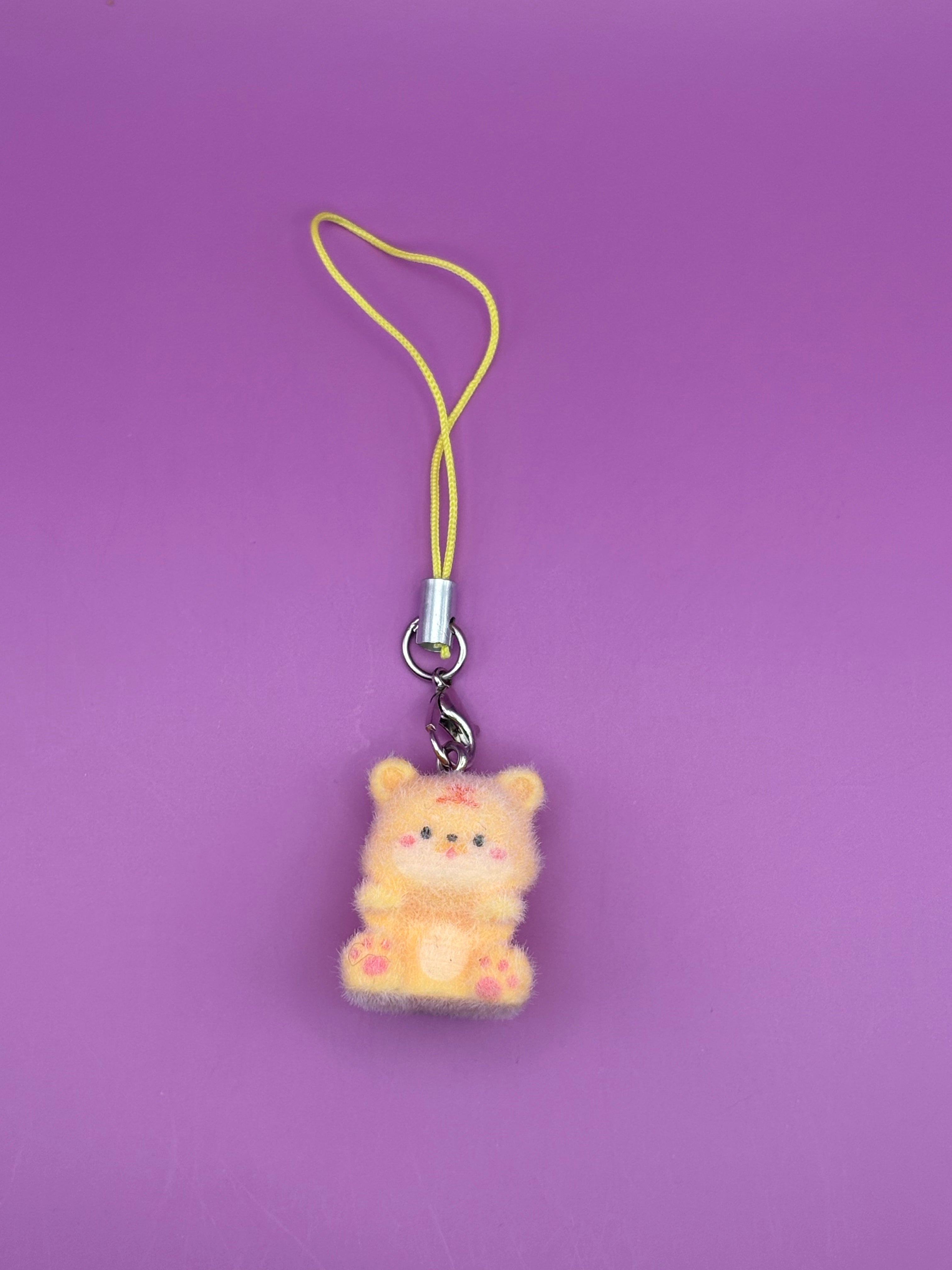 Flocked Tiger - Phone Charm