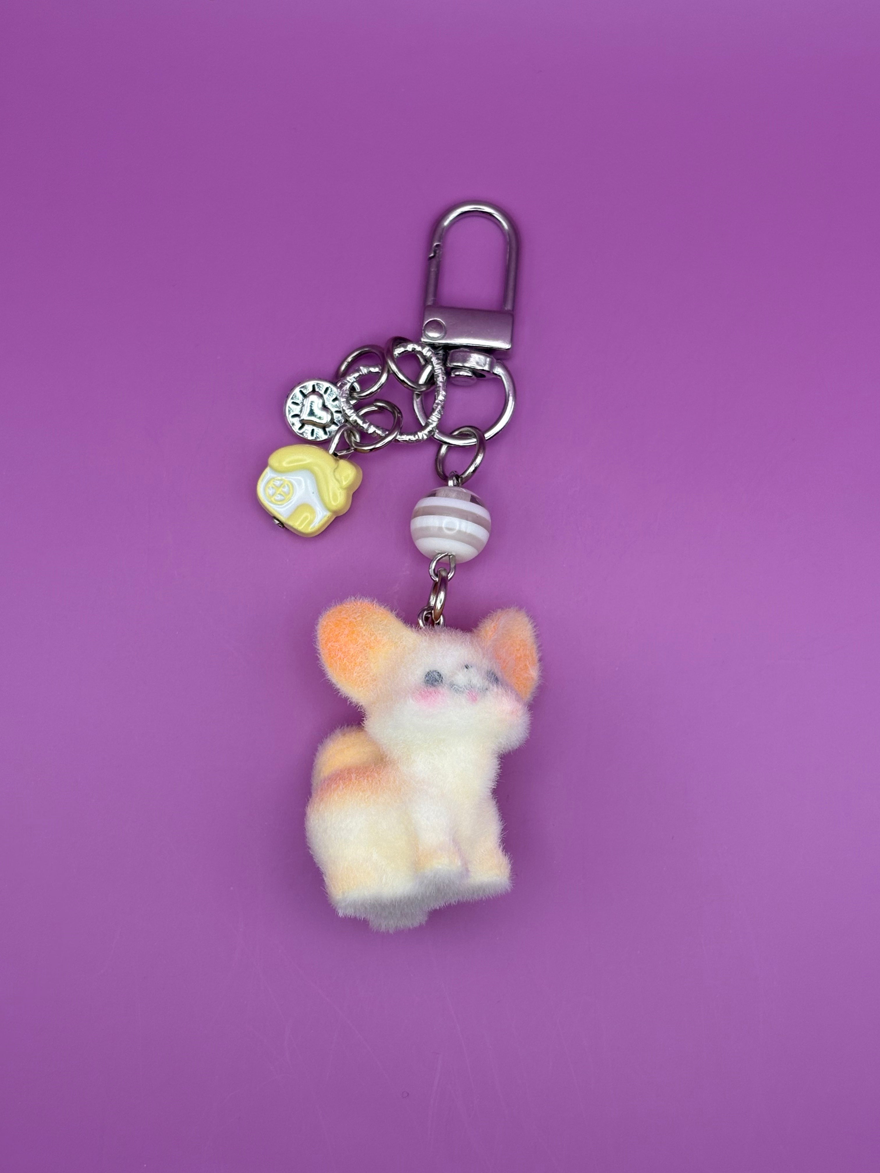 Flocked Fox - Keychain