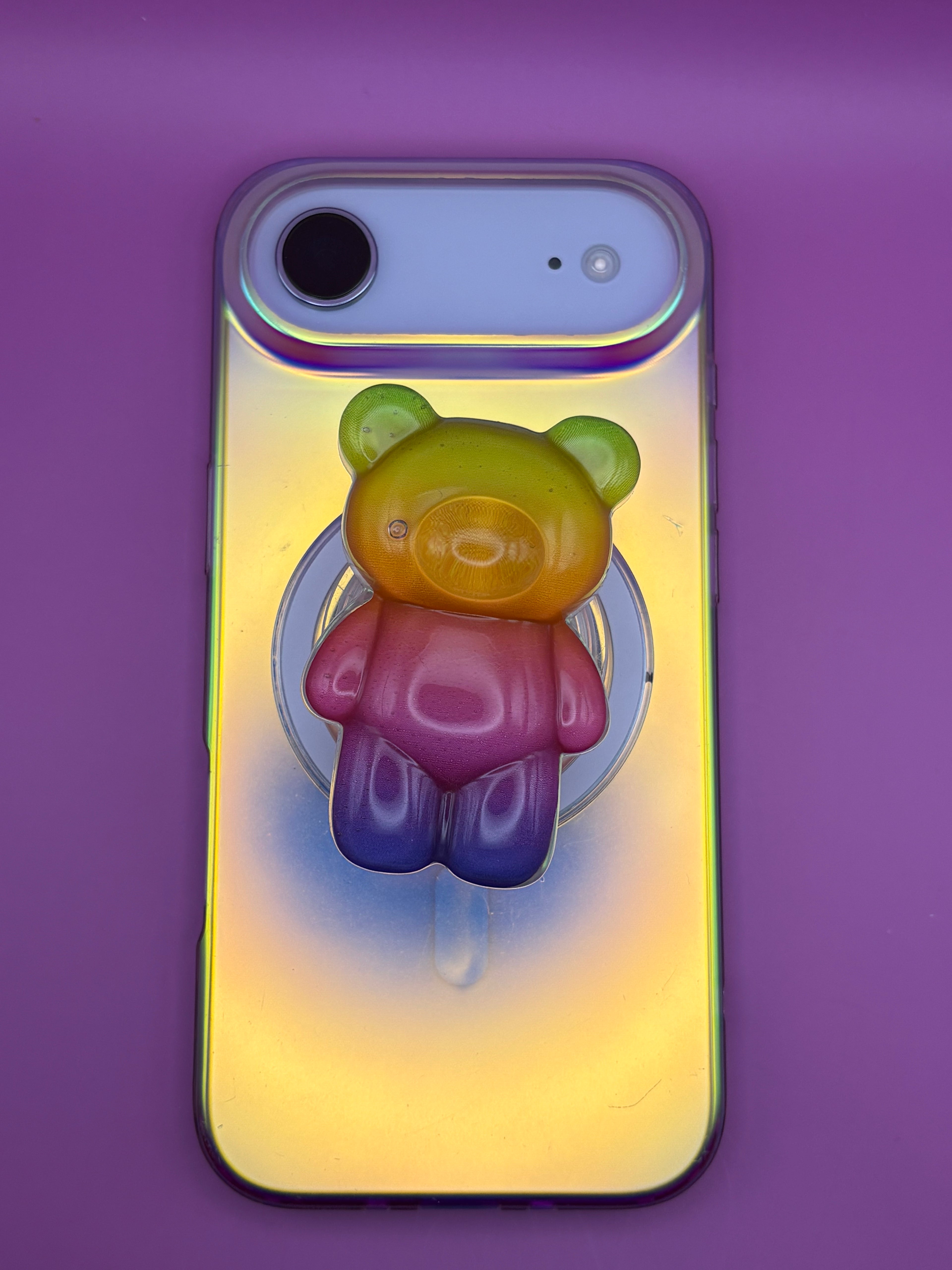 "3D Rainbow Bear" Phone & E-Reader MagSafe Grip