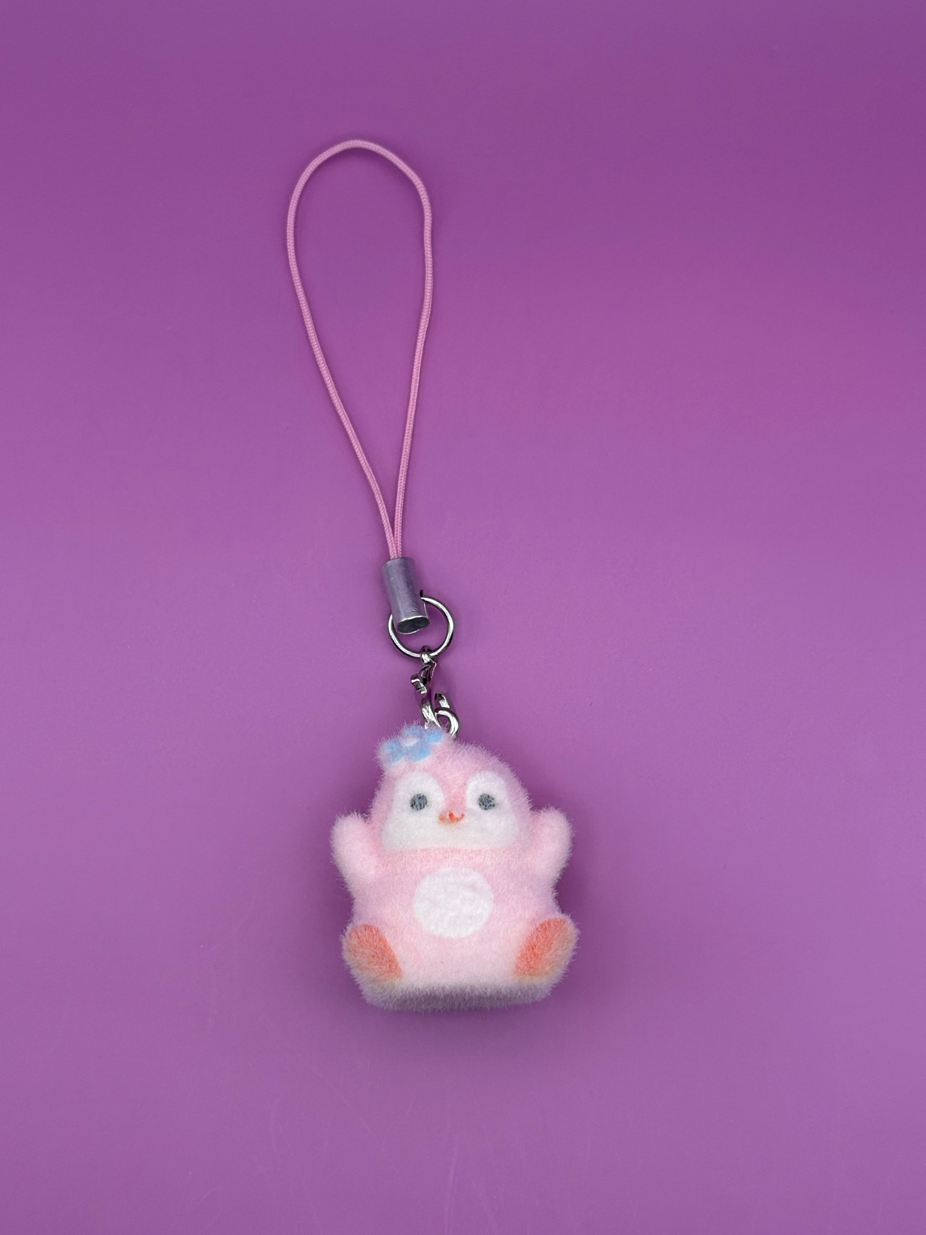 Pink Girly Penguin - Phone Charm